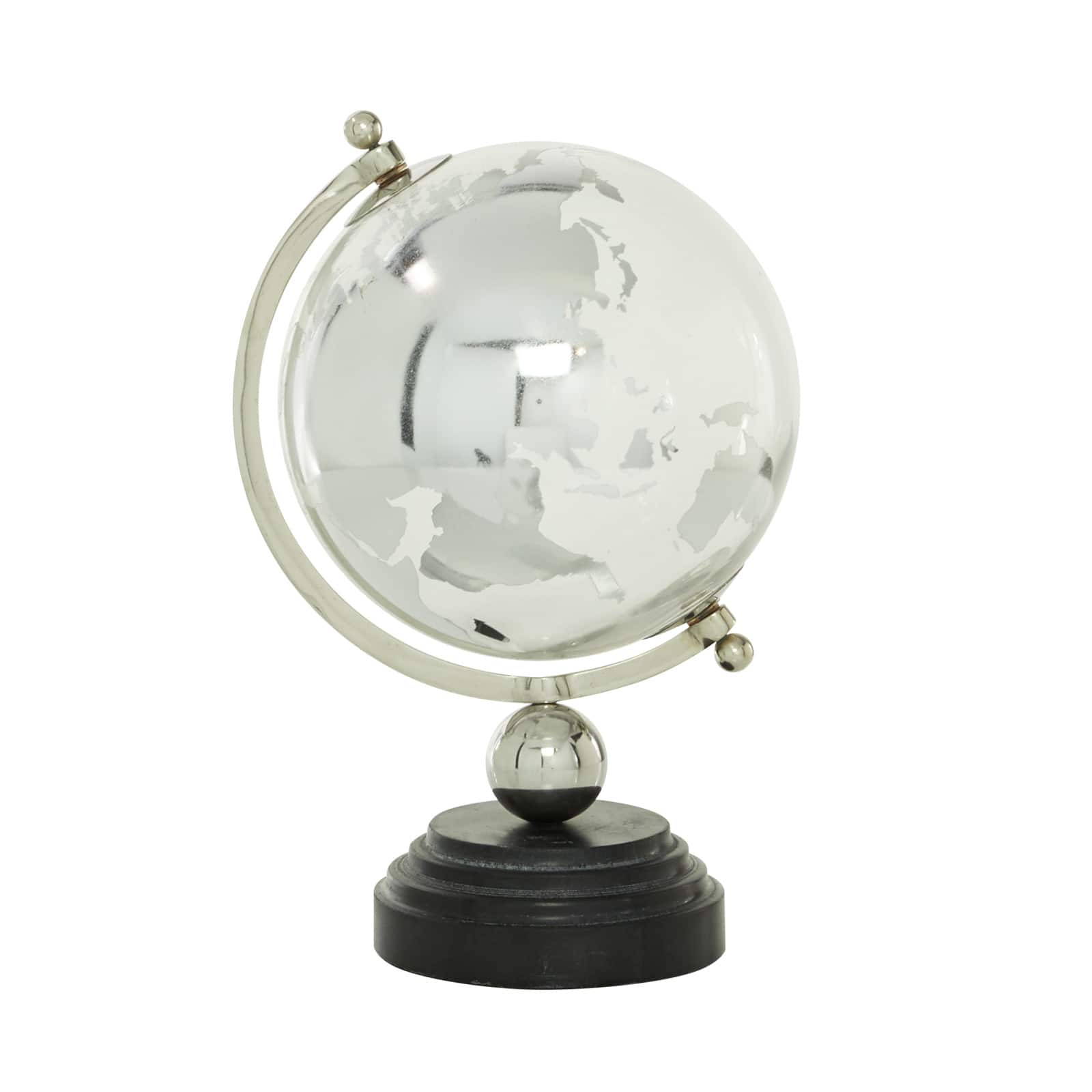 13&#x22; Silver Ceramic Glam Globe