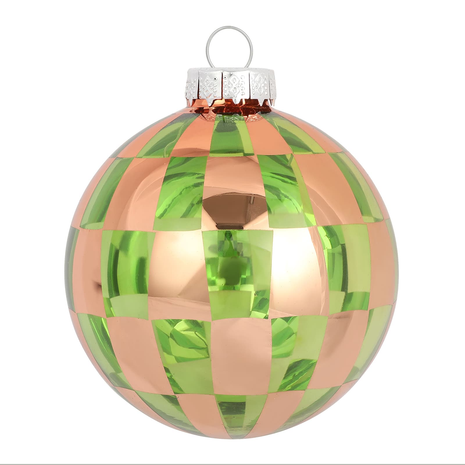 Assorted 3&#x22; Plaid Glass Ball Ornament by Ashland&#xAE;, 1pc.