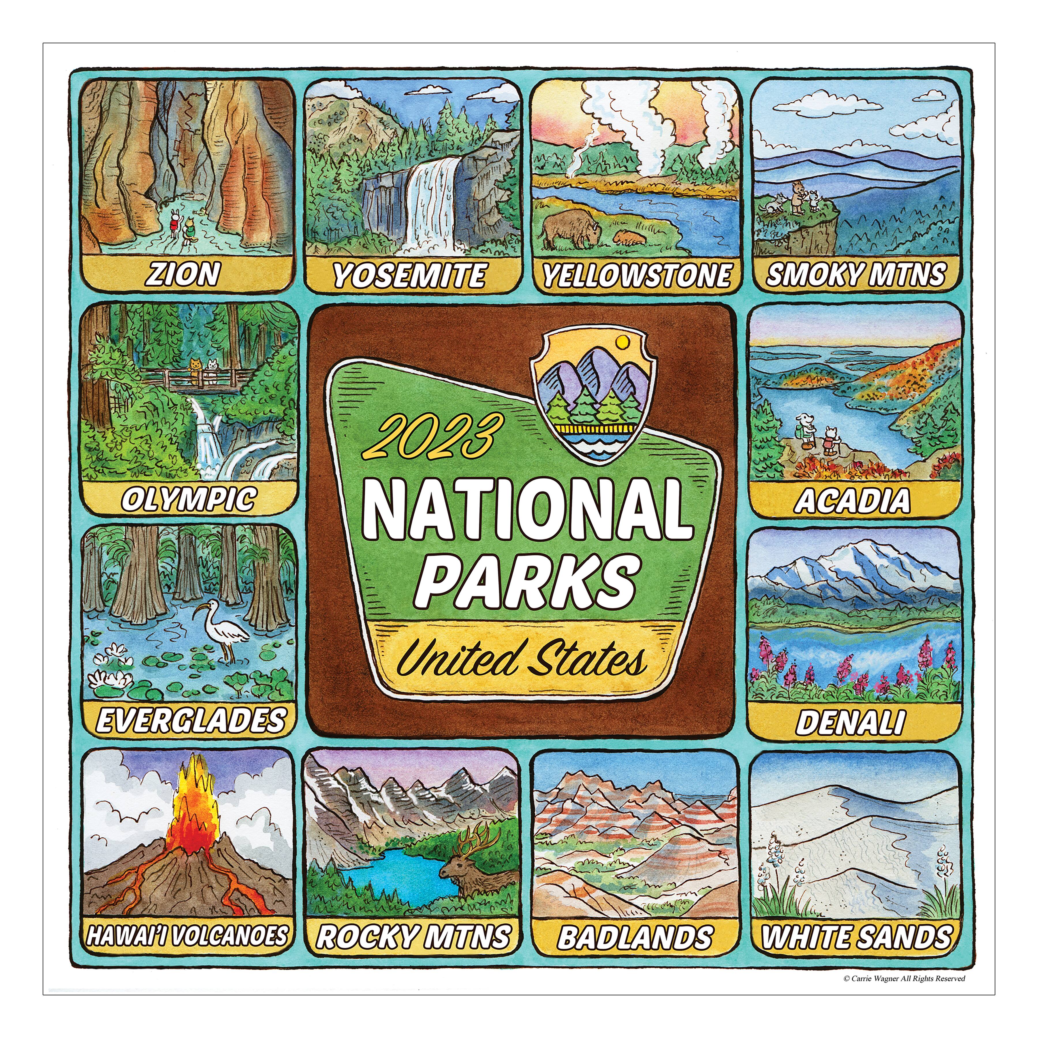 National Parks 2023 Calendar Tf Publishing 2023 National Parks-Art Mini Calendar | Michaels
