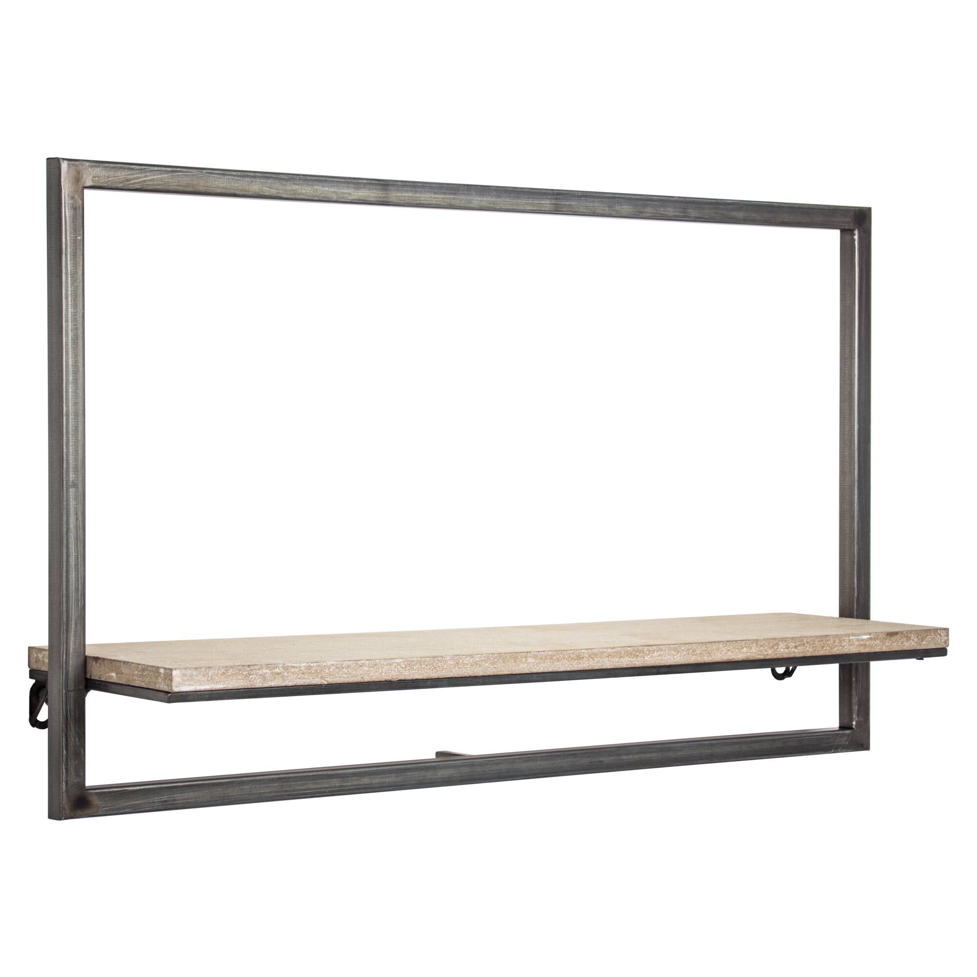 White Rustic Hanging One Shelf Rack