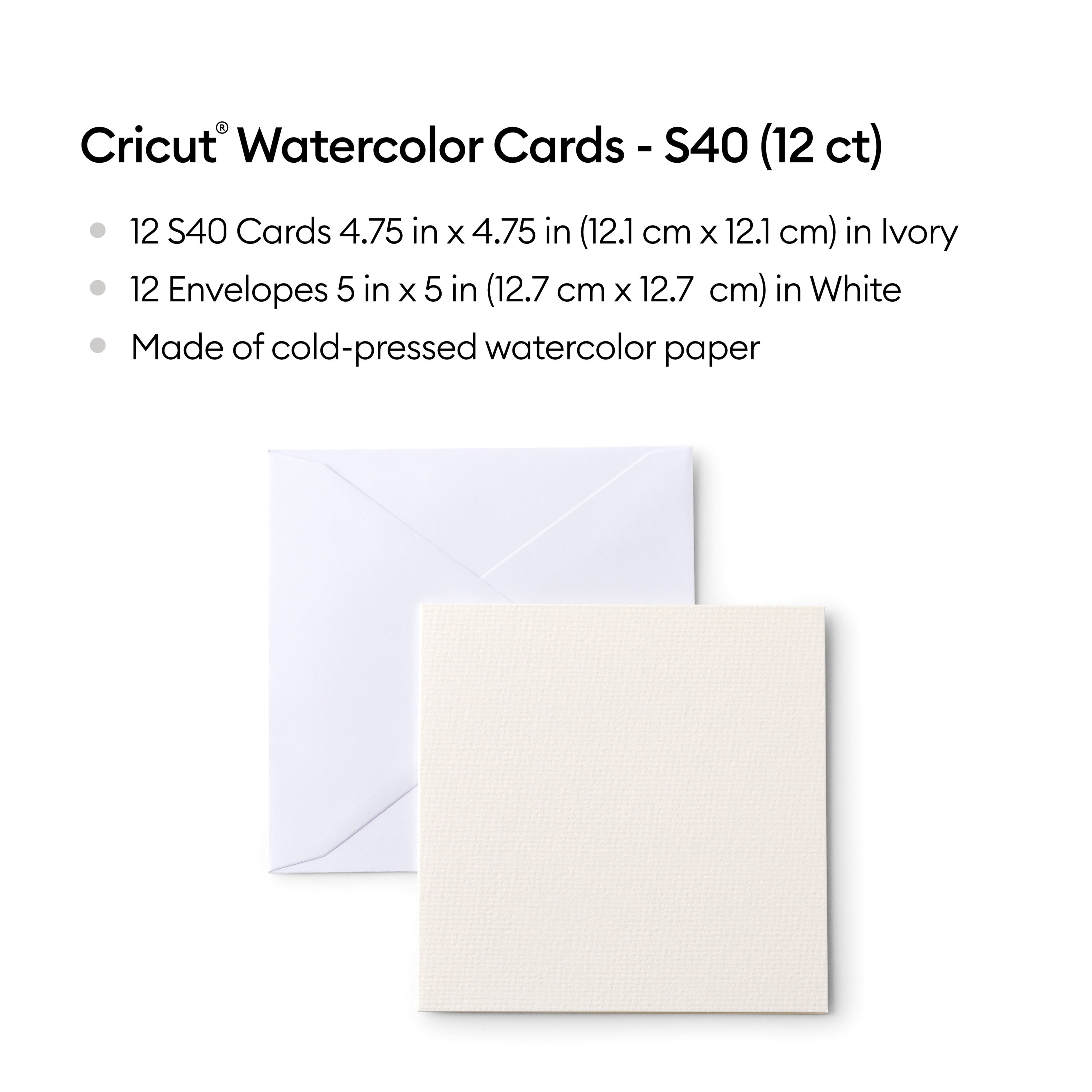 Cricut&#xAE; S40 Watercolor Cards, Ivory