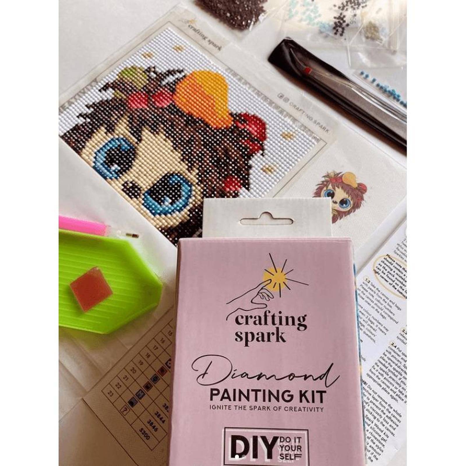 Crafting Spark Hedgehog Diamond Painting Kit