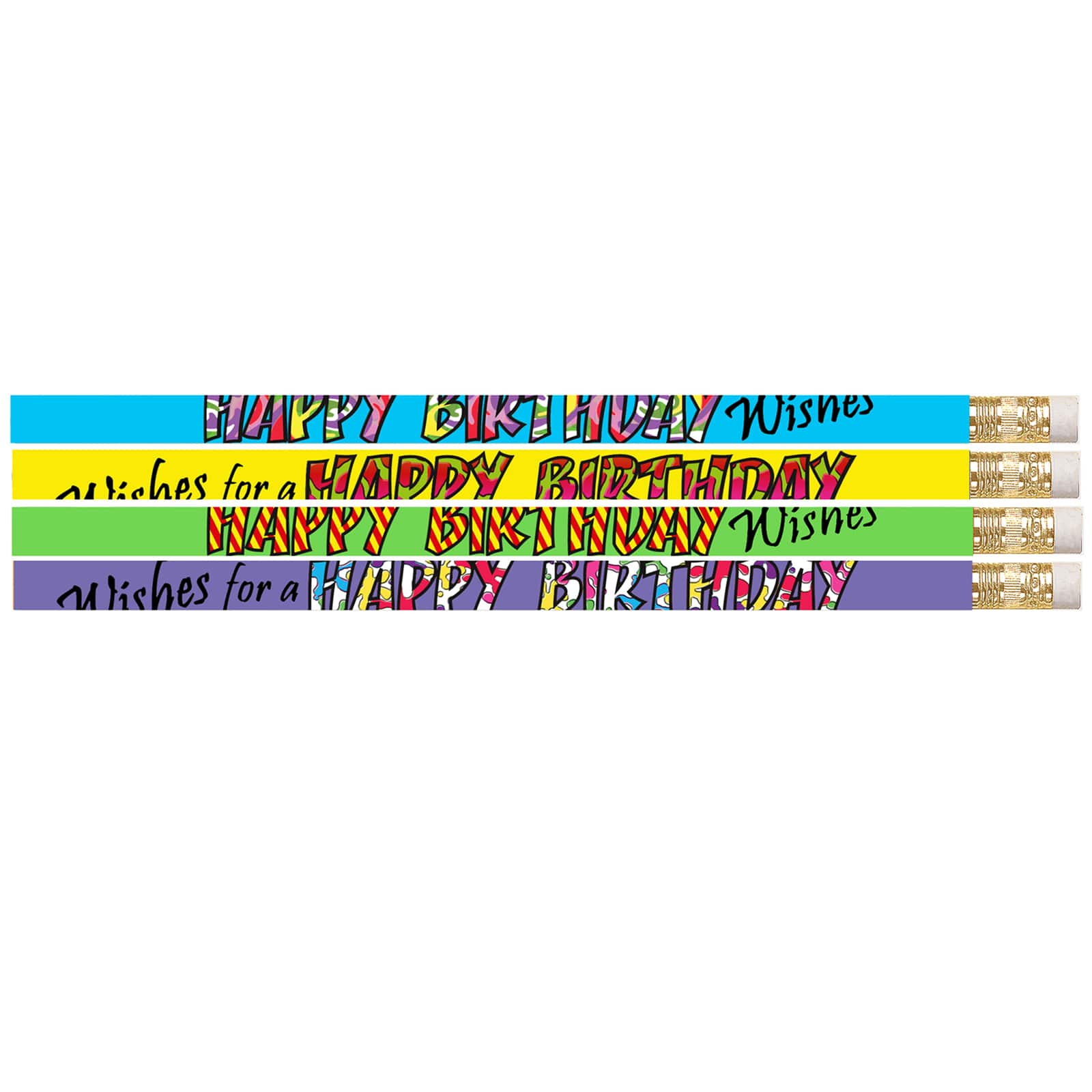 Musgrave Pencil Company Happy Birthday Wishes Pencil, 12 Packs of 12