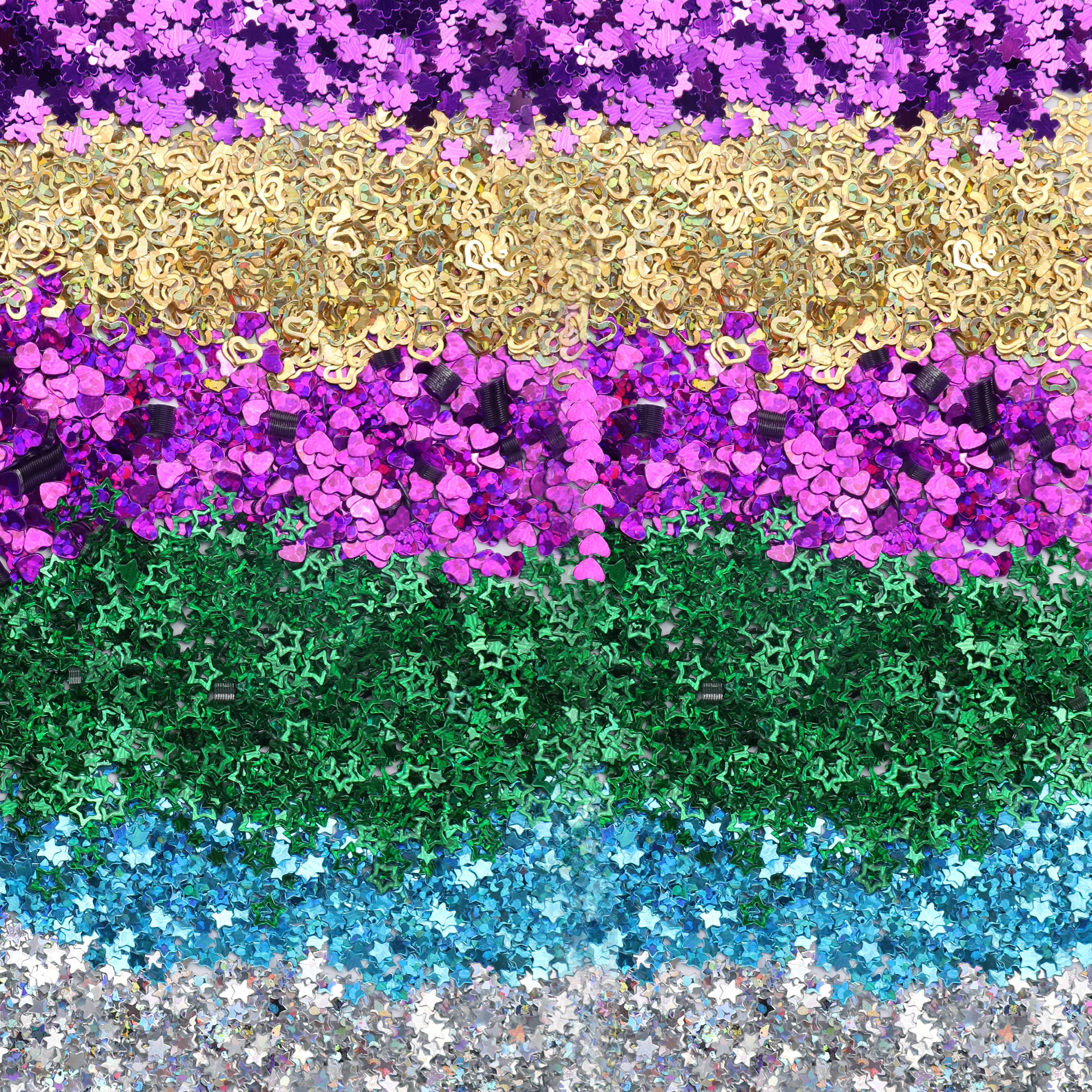 12 Pack: Signature™ Iridescent Shapes Glitter Caddy by Recollections™