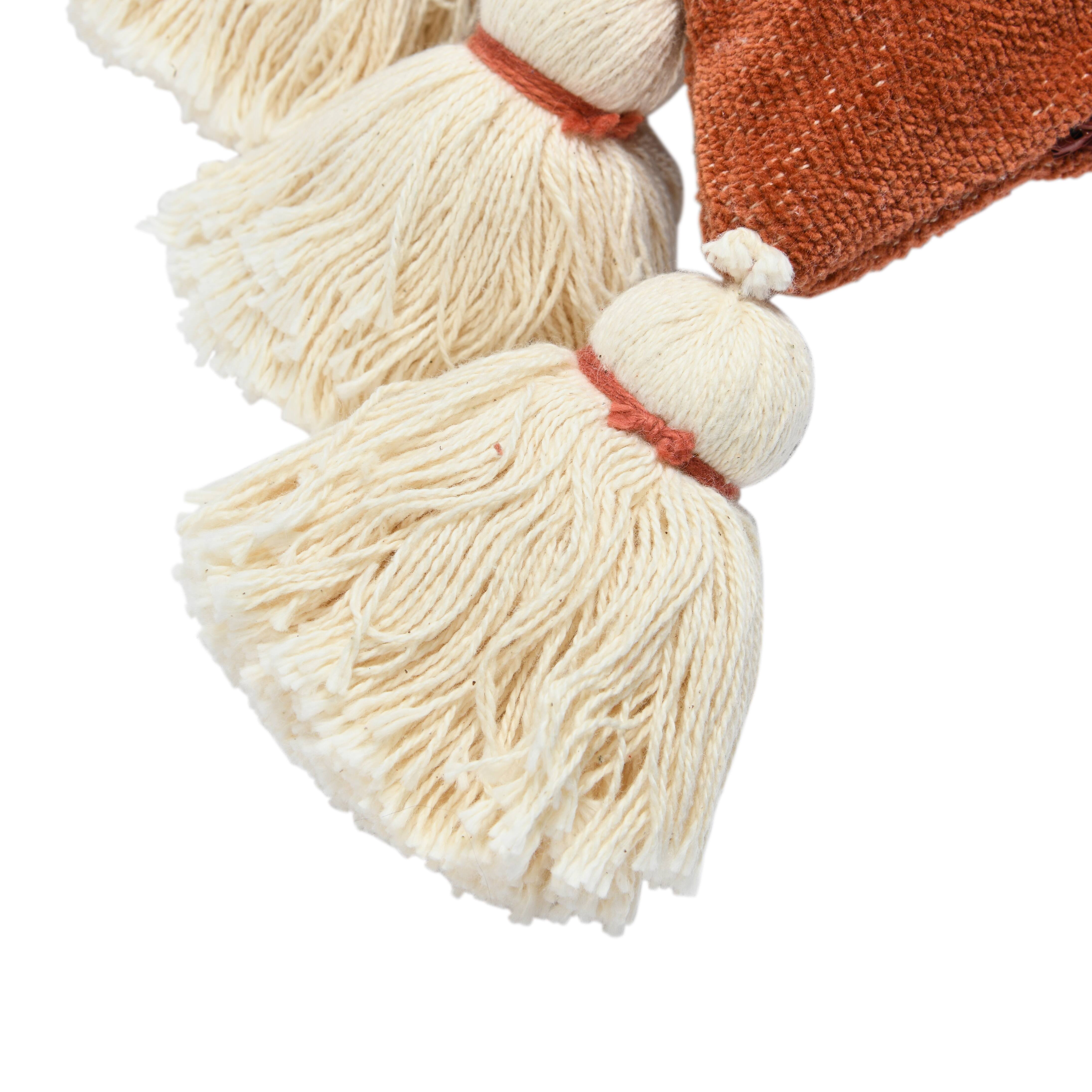 Hello Honey&#xAE; Cotton Chenille Lumbar Pillow with Tassels