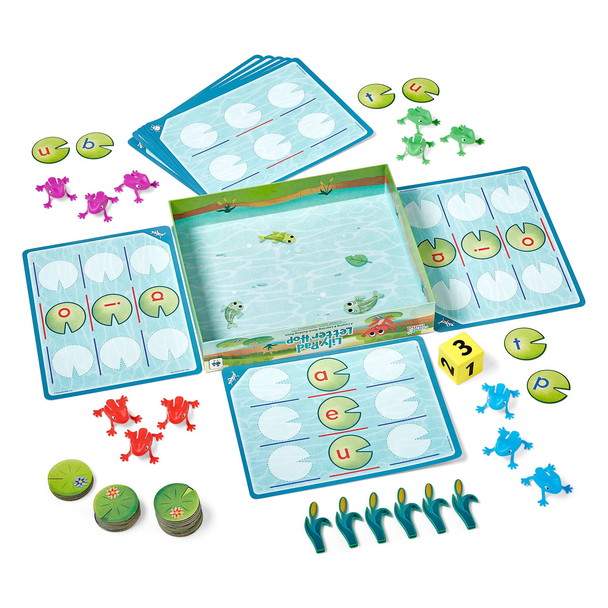 hand2mind Leapin' Lily Pads Letter Hop CVC Game Set