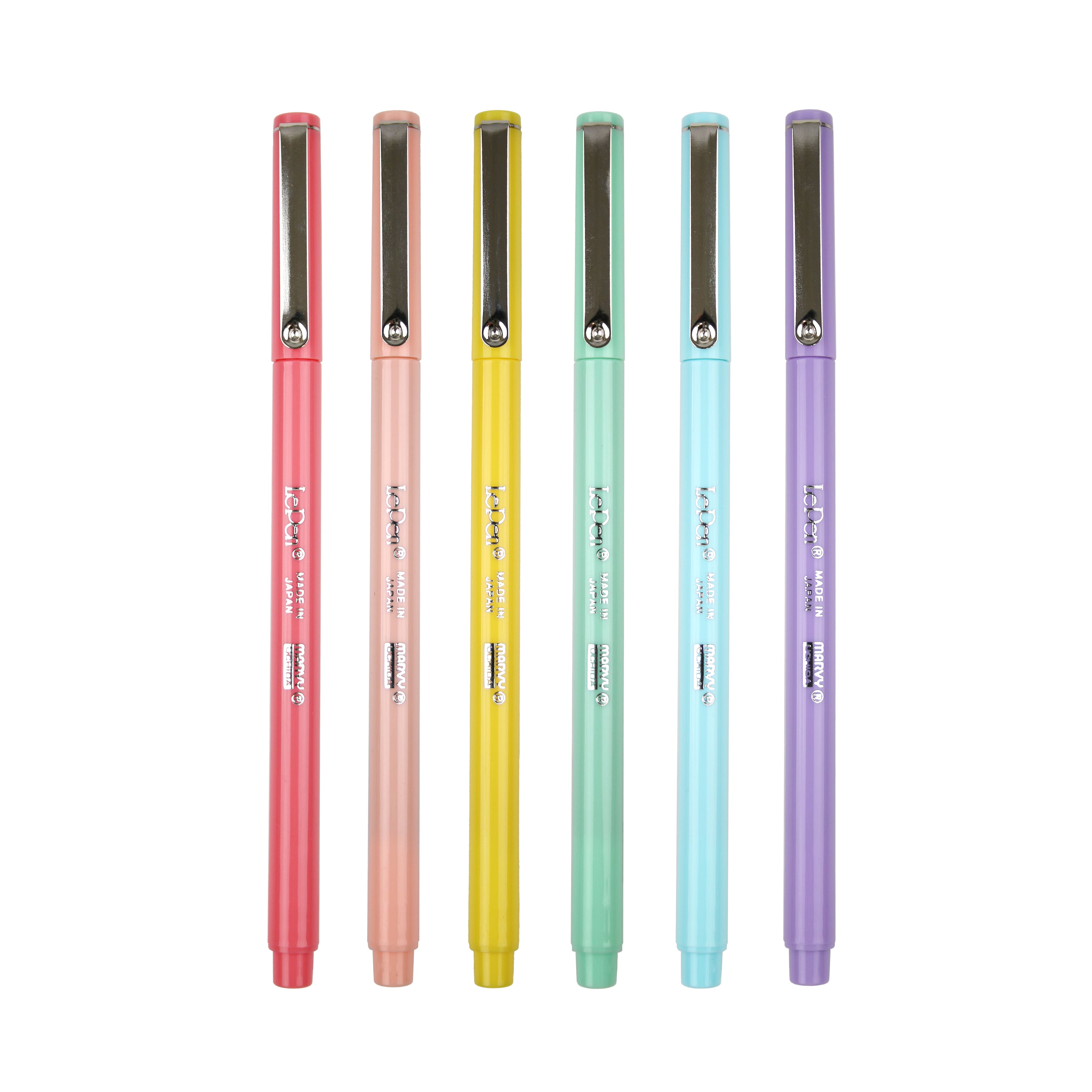 Marvy® Uchida LePen® Extra Fine 6 Colour Pastel Pen Set