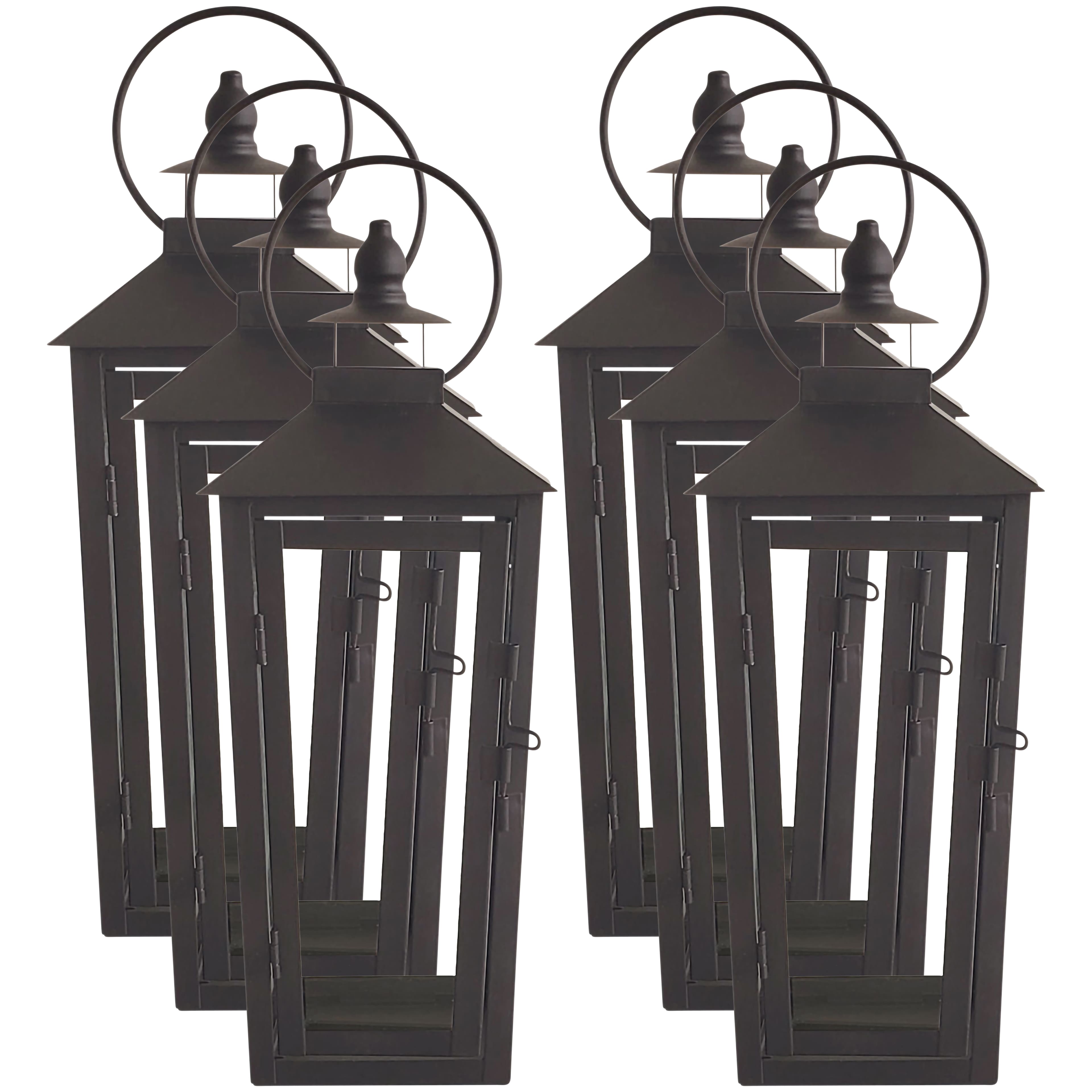 8 Pack: 12.2&#x22; Black Metal Lantern by Ashland&#xAE;