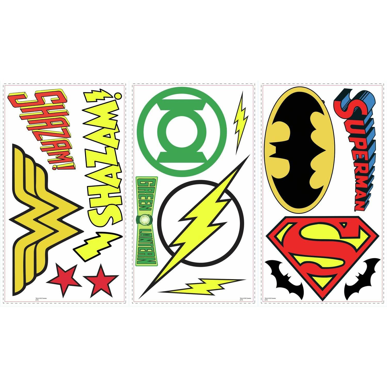RoomMates DC Superhero Logos Peel & Stick Wall Decals