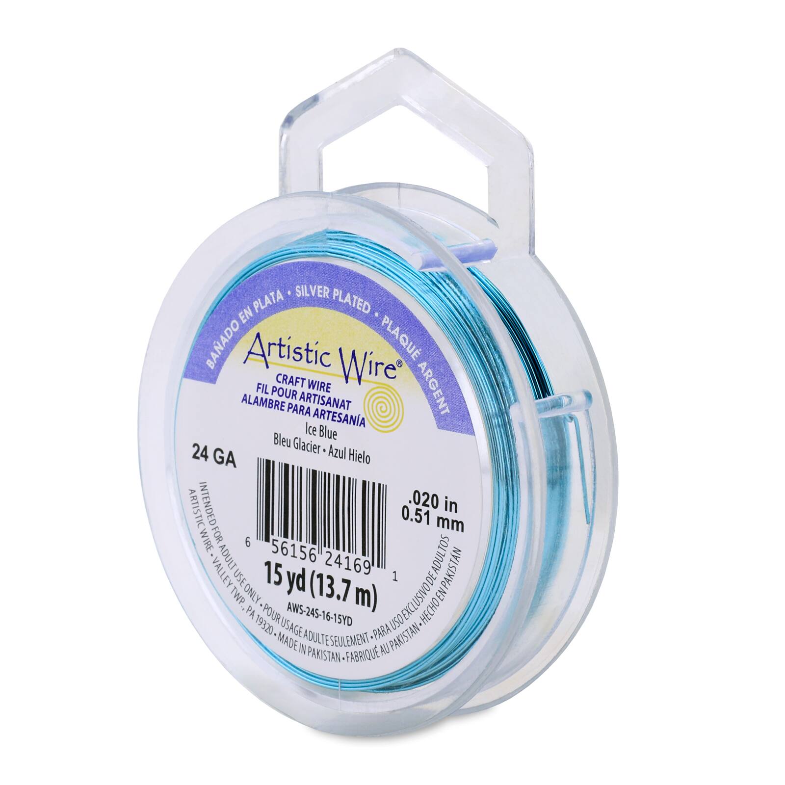 Artistic Wire® 24 Gauge Silver Plated Tarnish Resistant Colored Copper Craft Wire, 15yd.