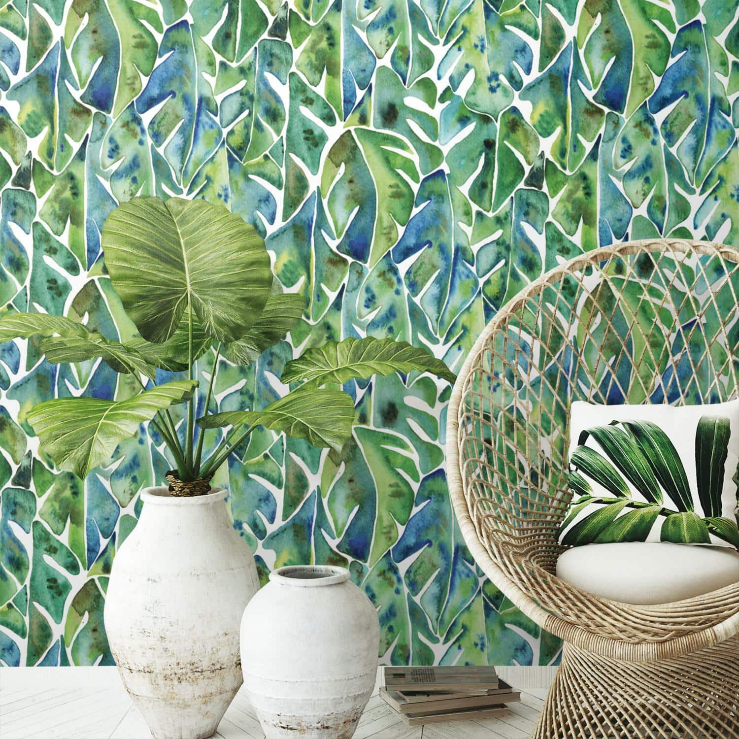 RoomMates Cat Coquillette Philodendron Peel & Stick Wallpaper
