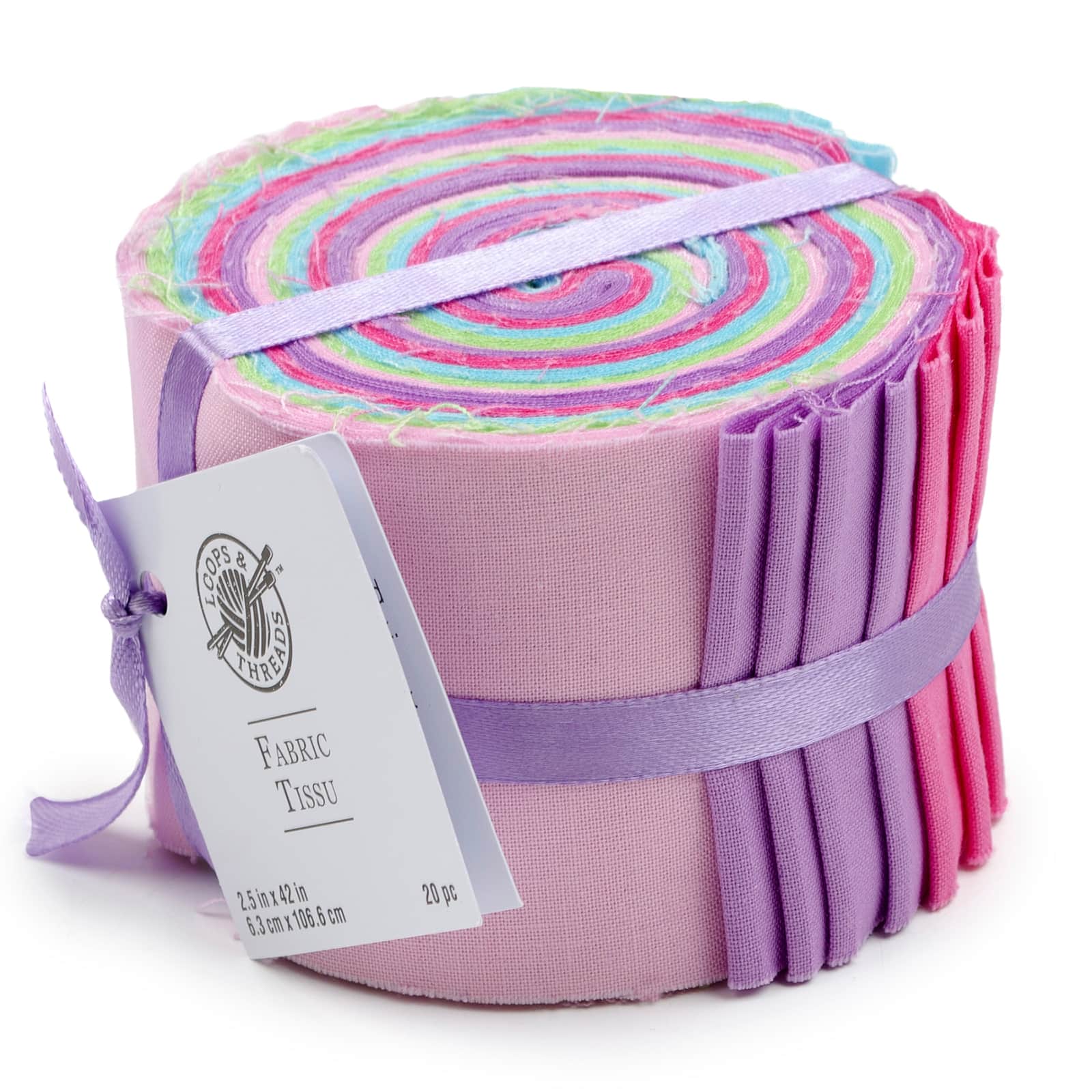 Pastel Solid Cotton Fabric Strips by Loops & Threads™