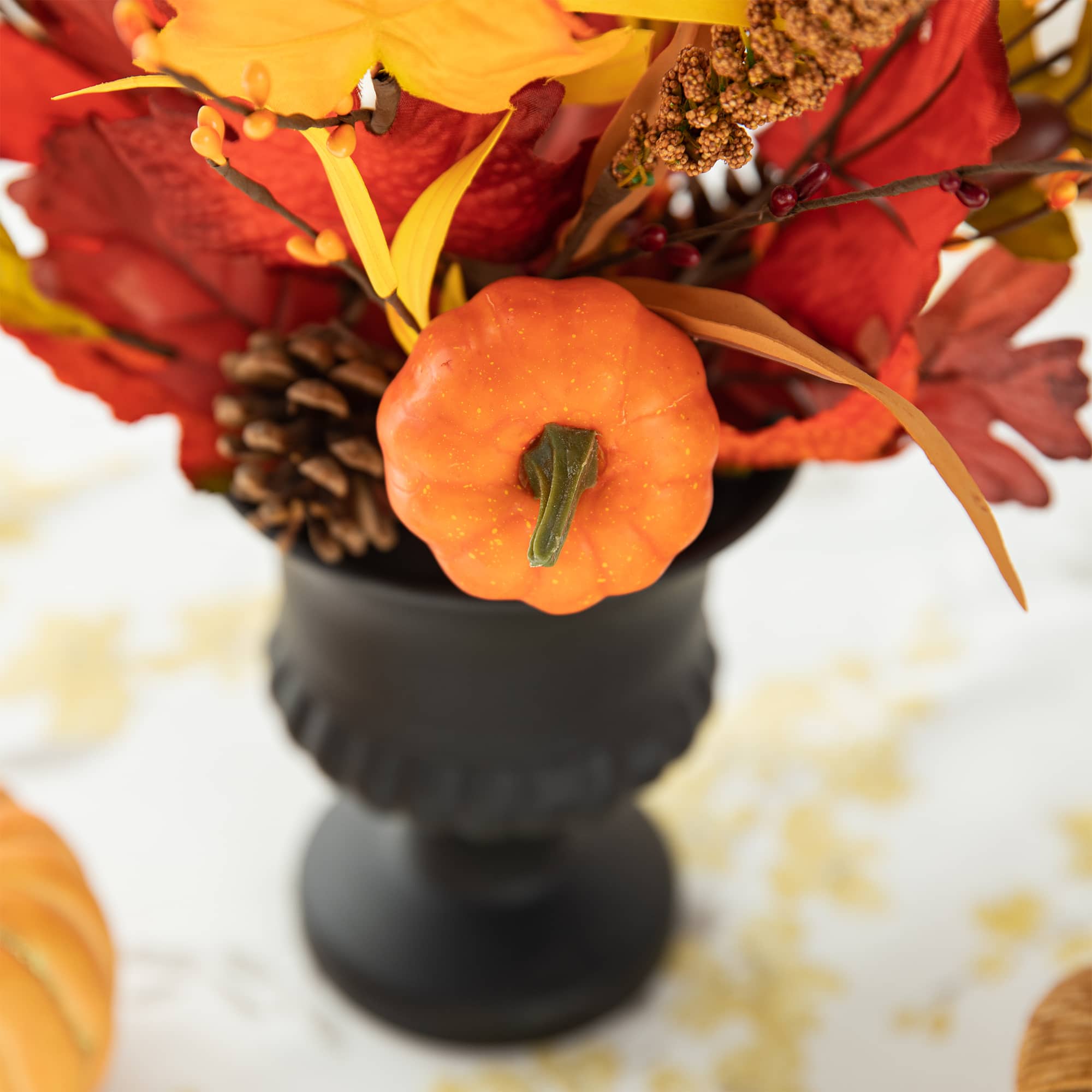 Glitzhome® 24" Fall Maple Leaf Urn Table Tree