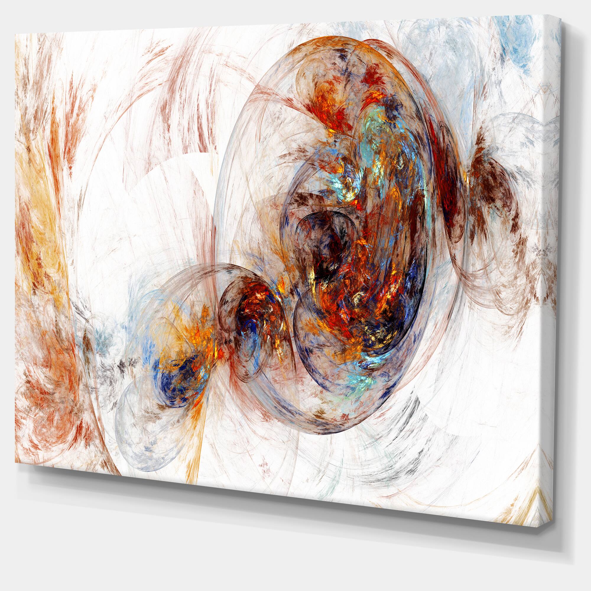 Designart - Colored Smoke Brown - Abstract Canvas art print