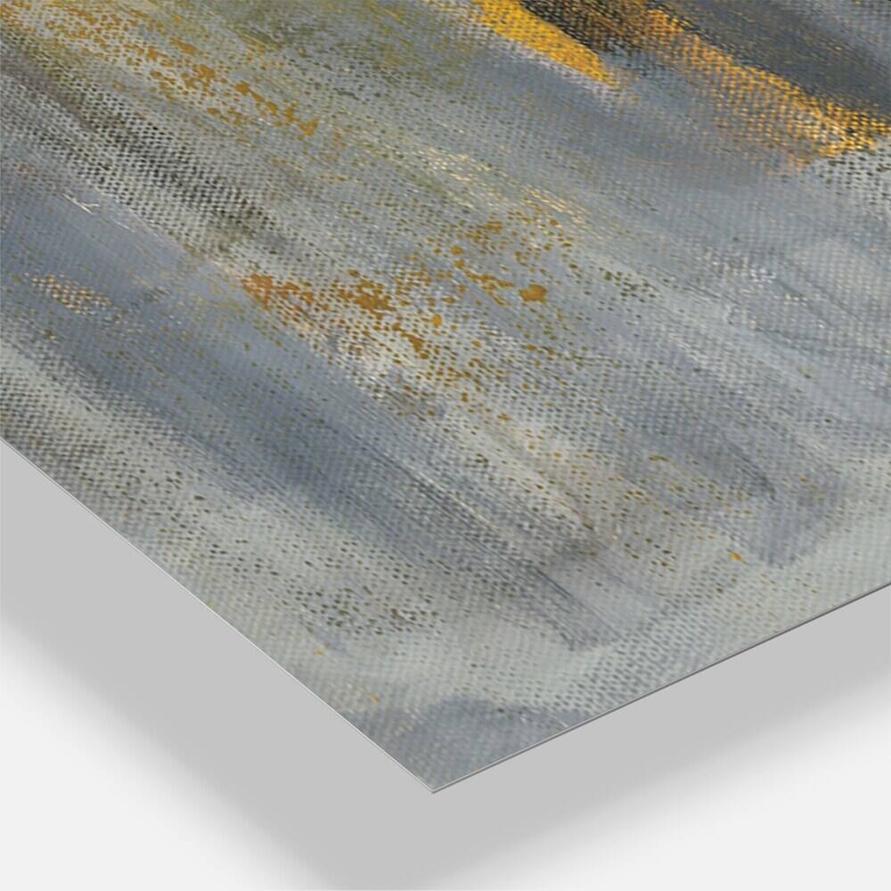 Designart Black & Gold Glam Abstract 3 Panel Modern Wall Clock