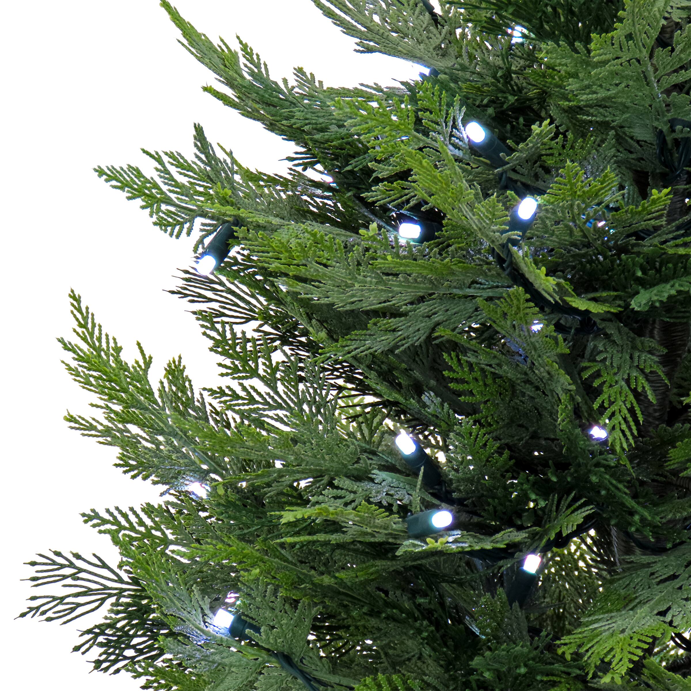 3ft. Pre-Lit Cypress Artificial Christmas Tree, Multi-Function LED Lights