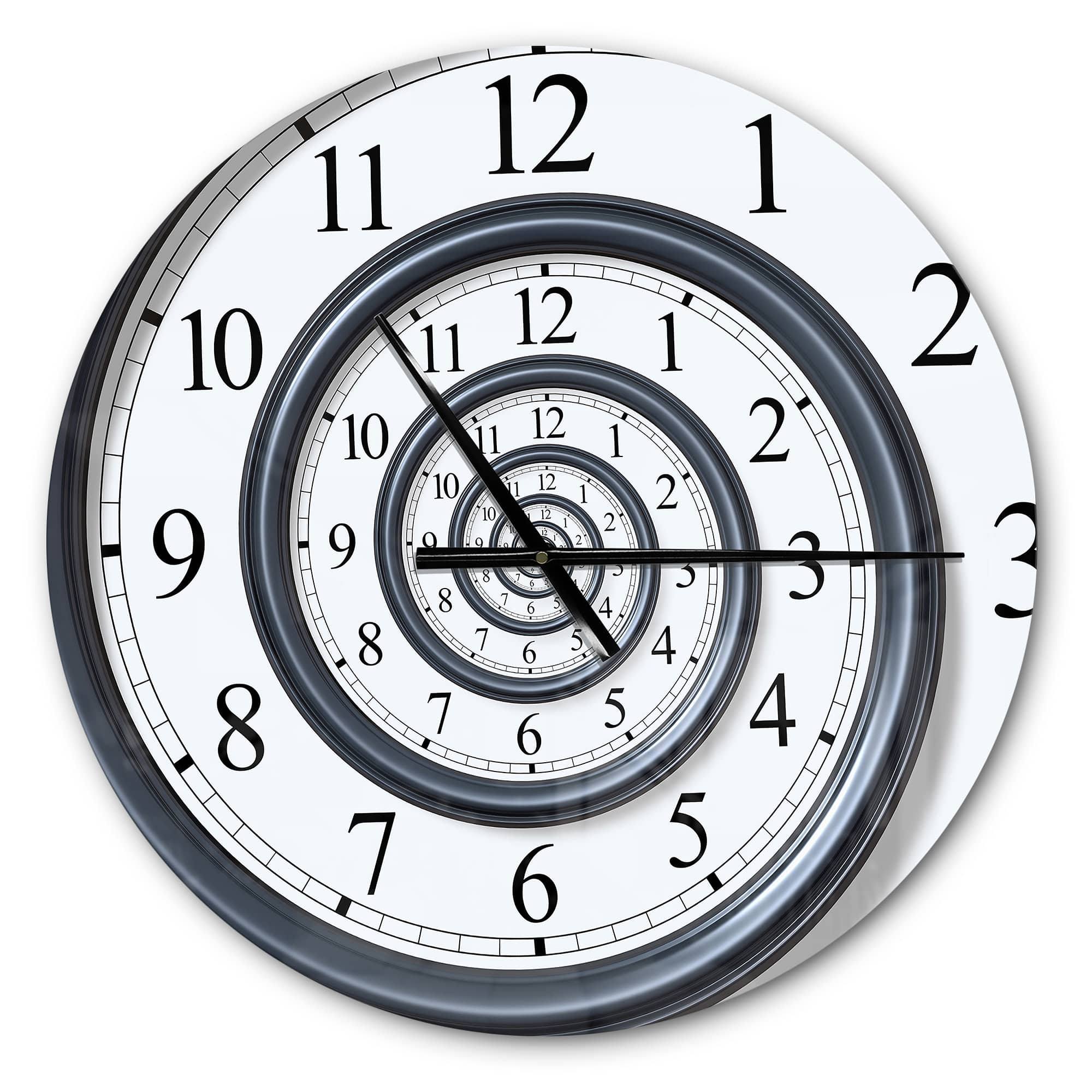 Designart Time Spiral Analog Wall Modern Wall Clock