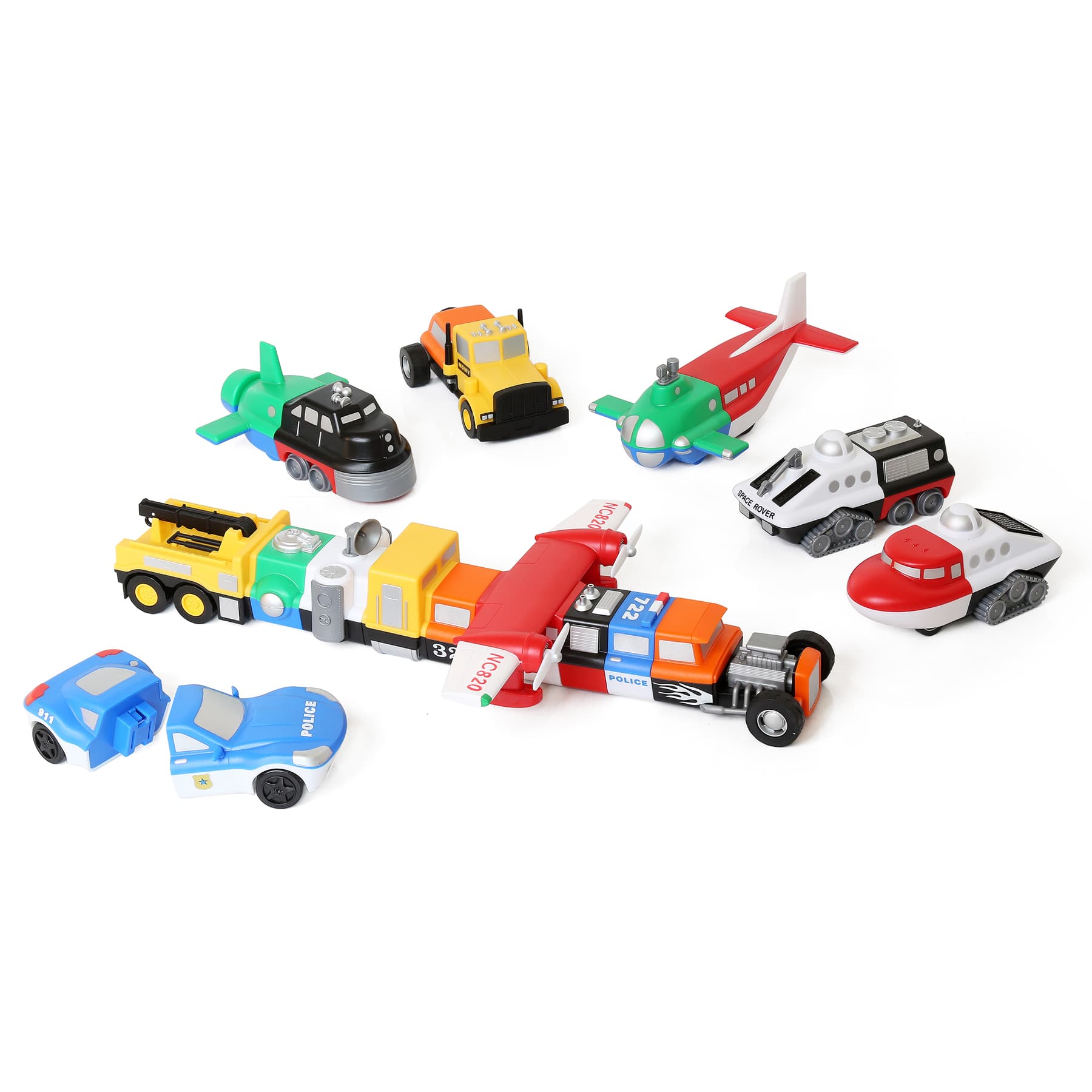Popular Playthings&#xAE; Magnetic Mix or Match&#xAE; Deluxe 1 Vehicles Play Set