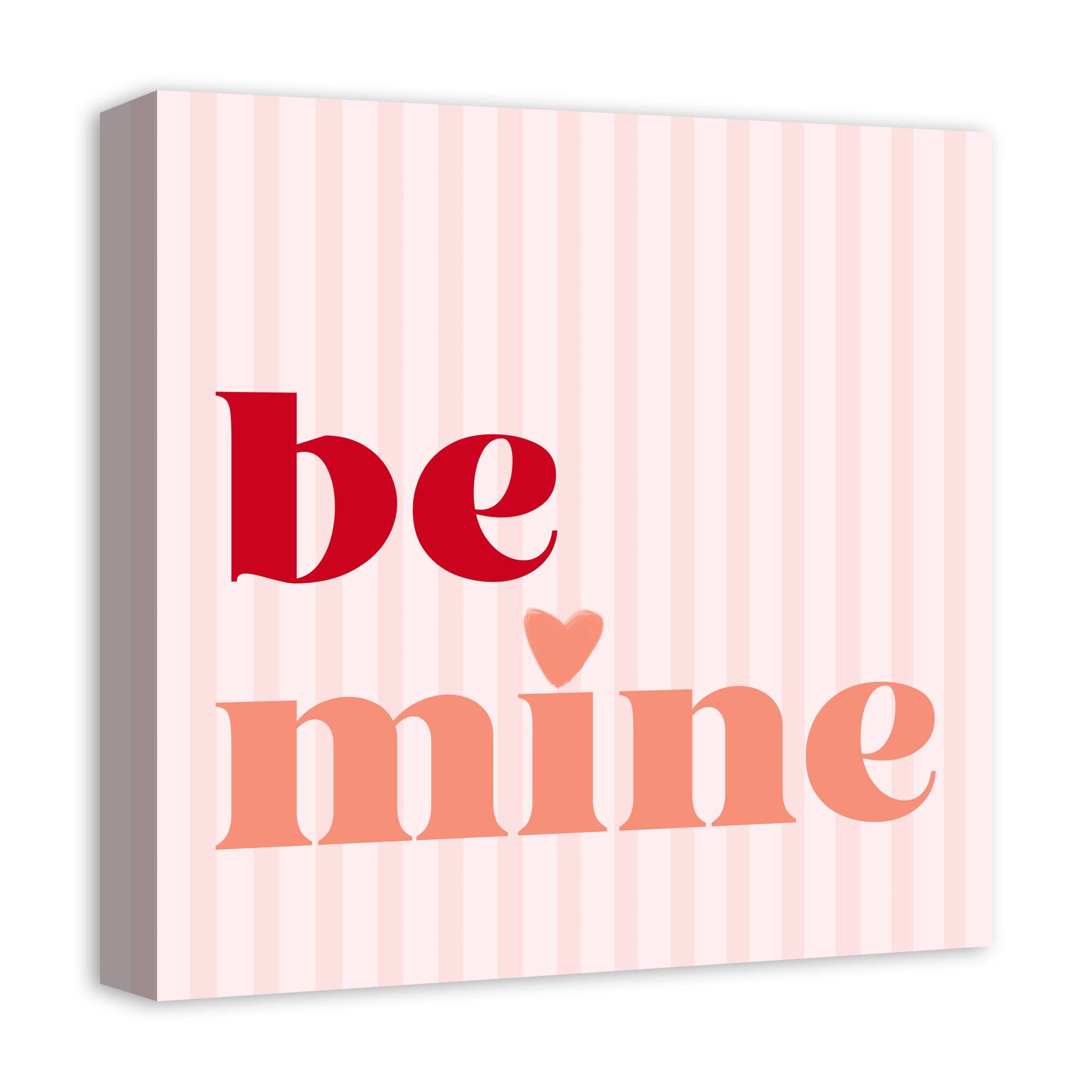 Be Mine Stripes Canvas Wall Art