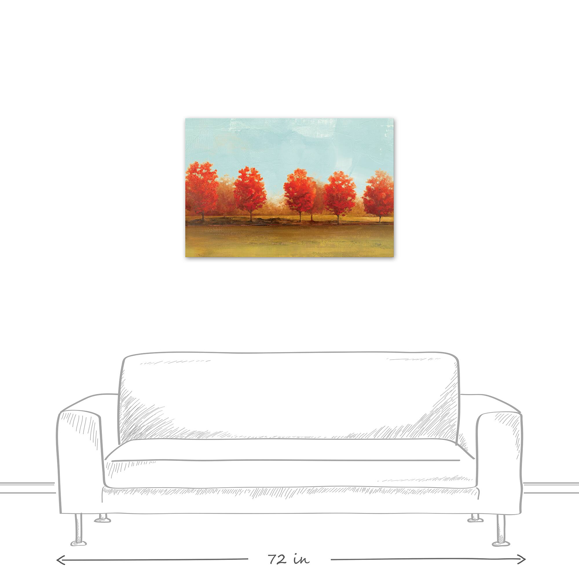 Fall Day Trees 36&#x22; x 24&#x22; Canvas Wall Art