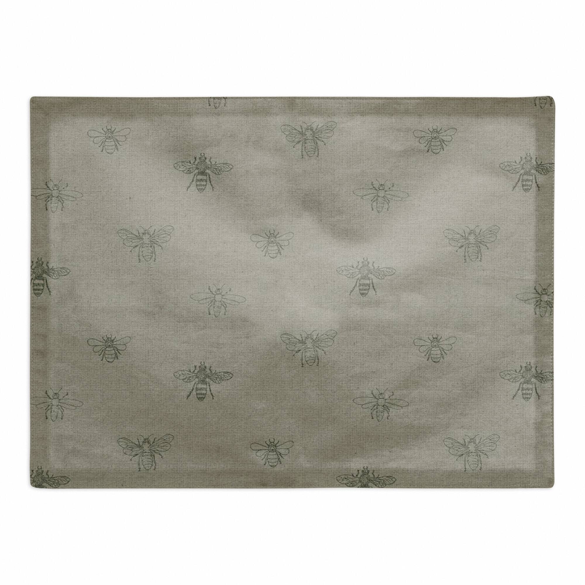 Delicate Bee Pattern Cotton Twill Placemat