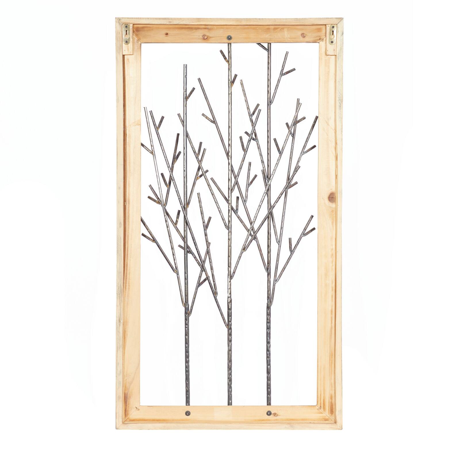 36&#x22; Brown Metal Contemporary Wall D&#xE9;cor