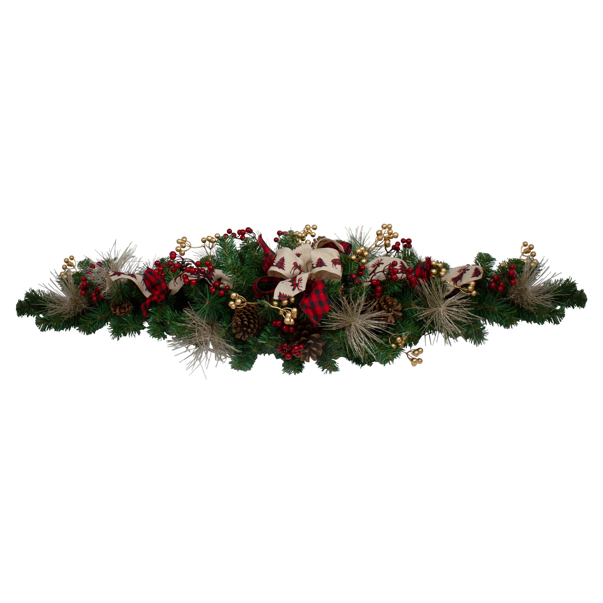52" Unlit Berries & Bows Artificial Christmas Swag