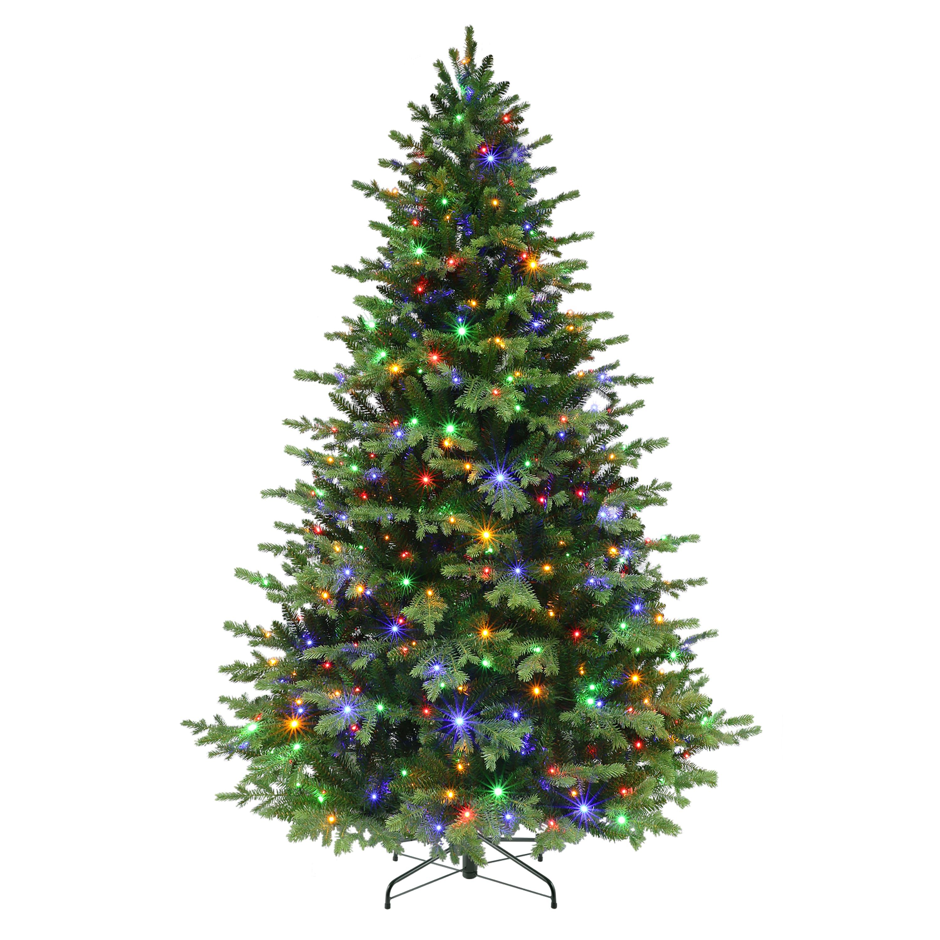 7.5 ft. Pre-Lit Chatham Fir Artificial Christmas Tree, Dual-Color LED Lights