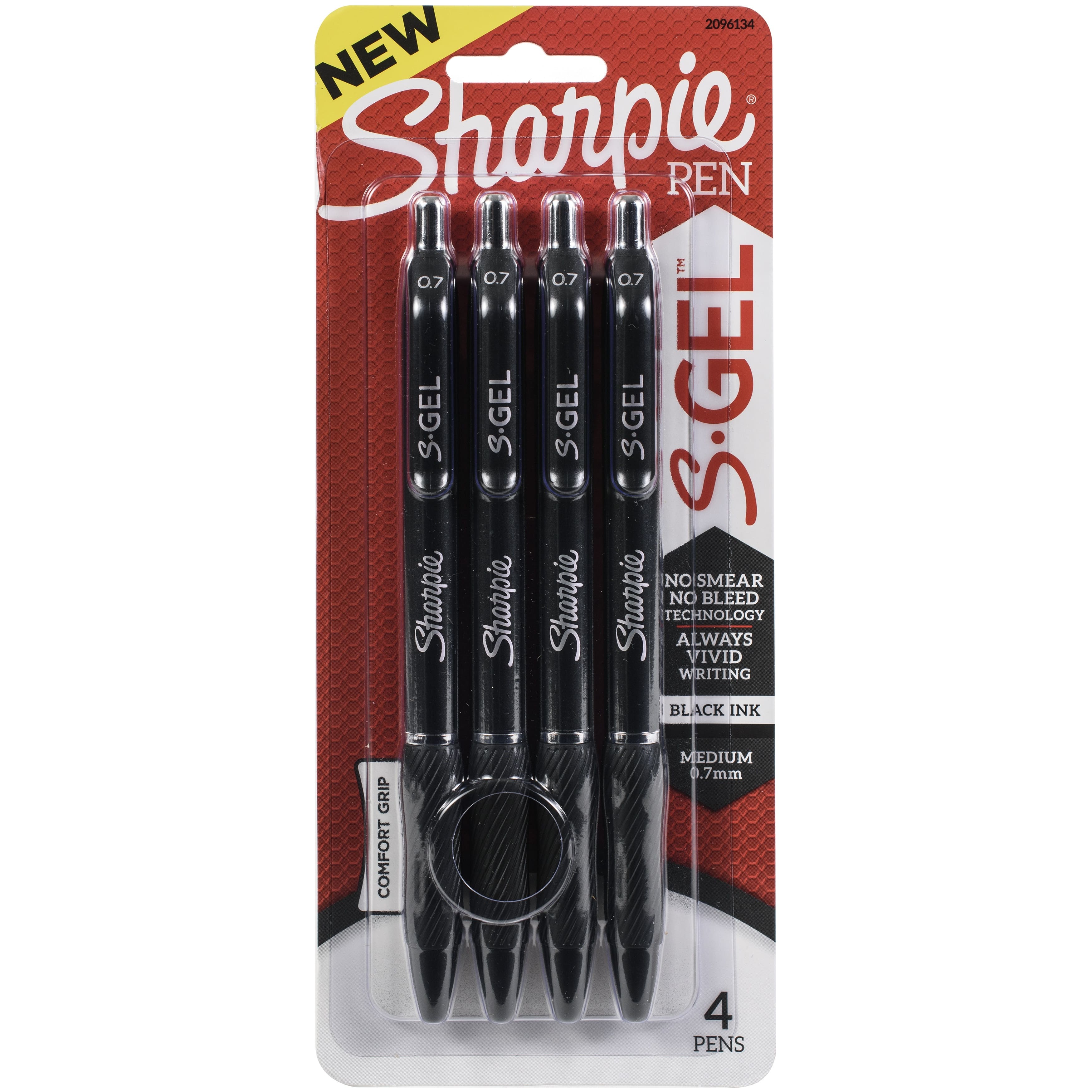 Sharpie&#xAE; S-Gel&#x2122; Medium Point Black Pens, 4ct.
