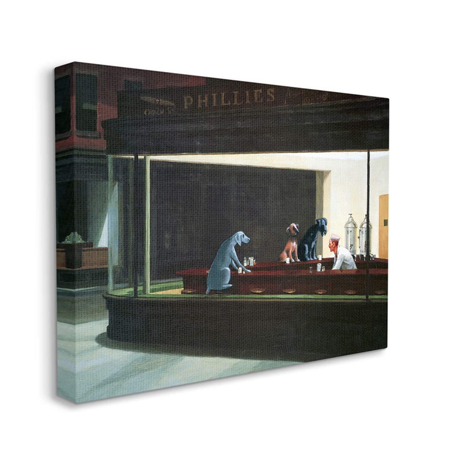 Stupell Industries Night Dogs Classic Painting Wall Accent