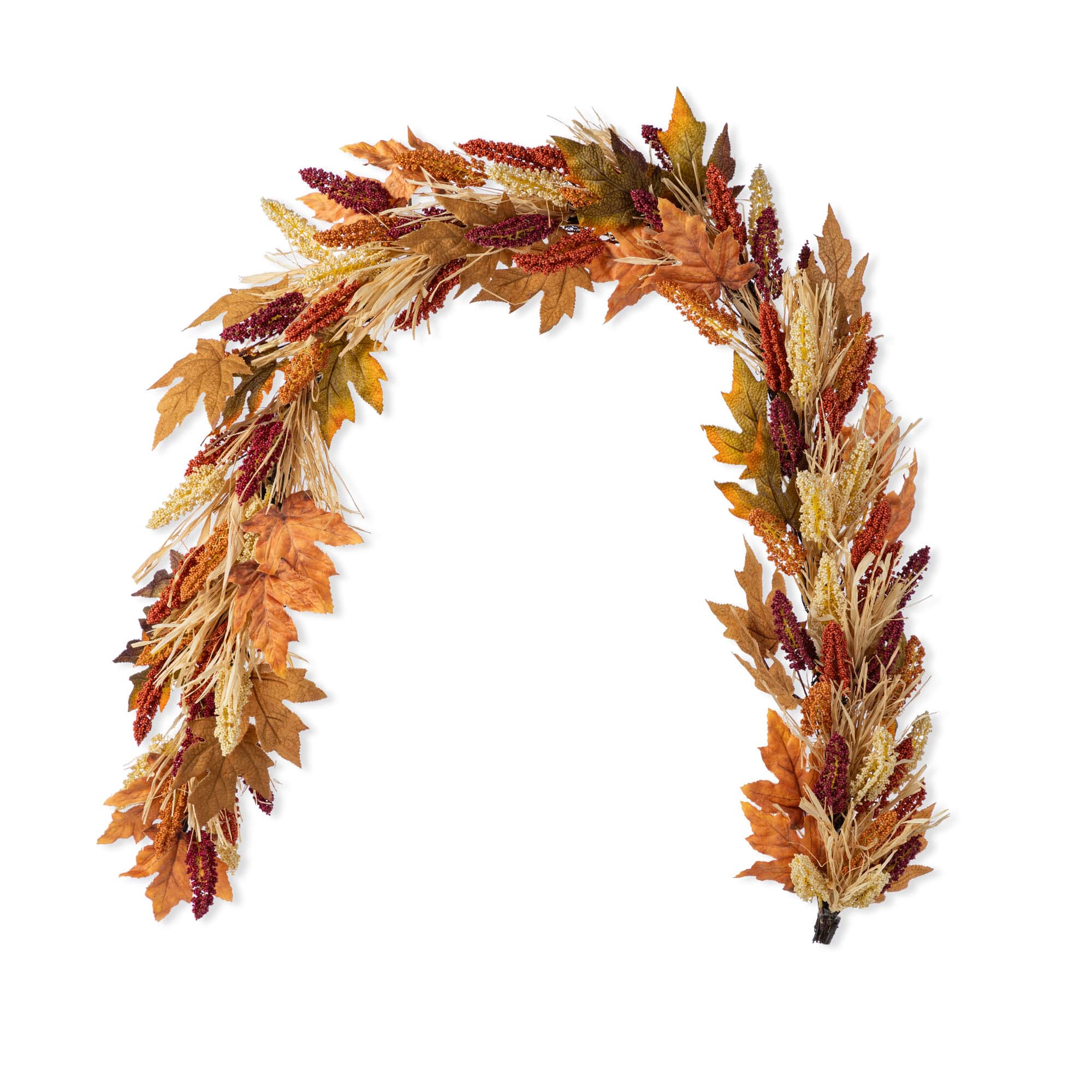 Glitzhome® 72" Fall Multi-Colored Sorghum Garland