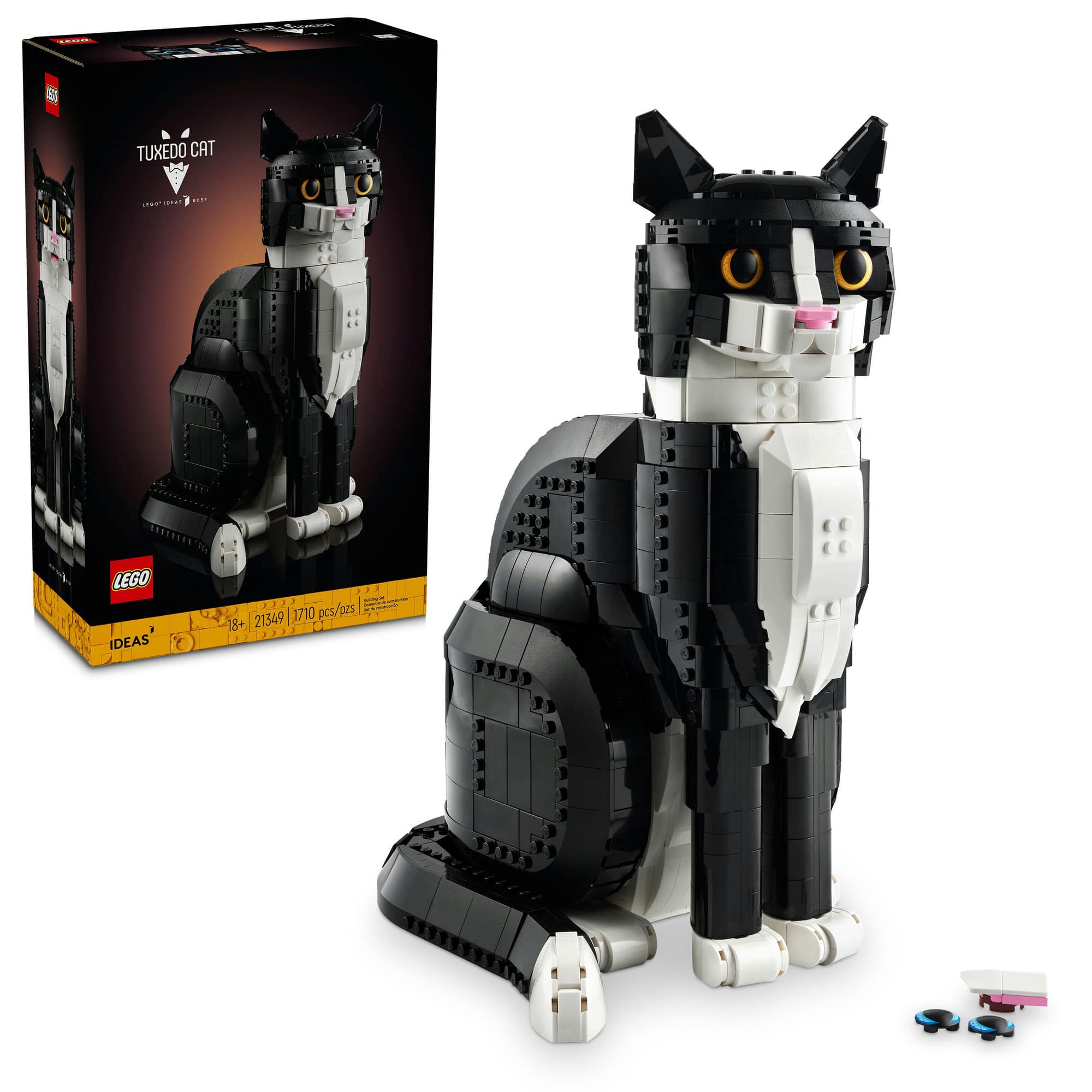 LEGO&#xAE; Ideas Tuxedo Cat, Gift Idea for Animal-Lovers 21349