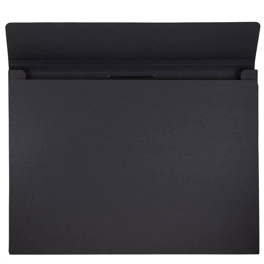 JAM Paper Black Kraft Portfolio with Elastic Closure 14.5" x 19.5"