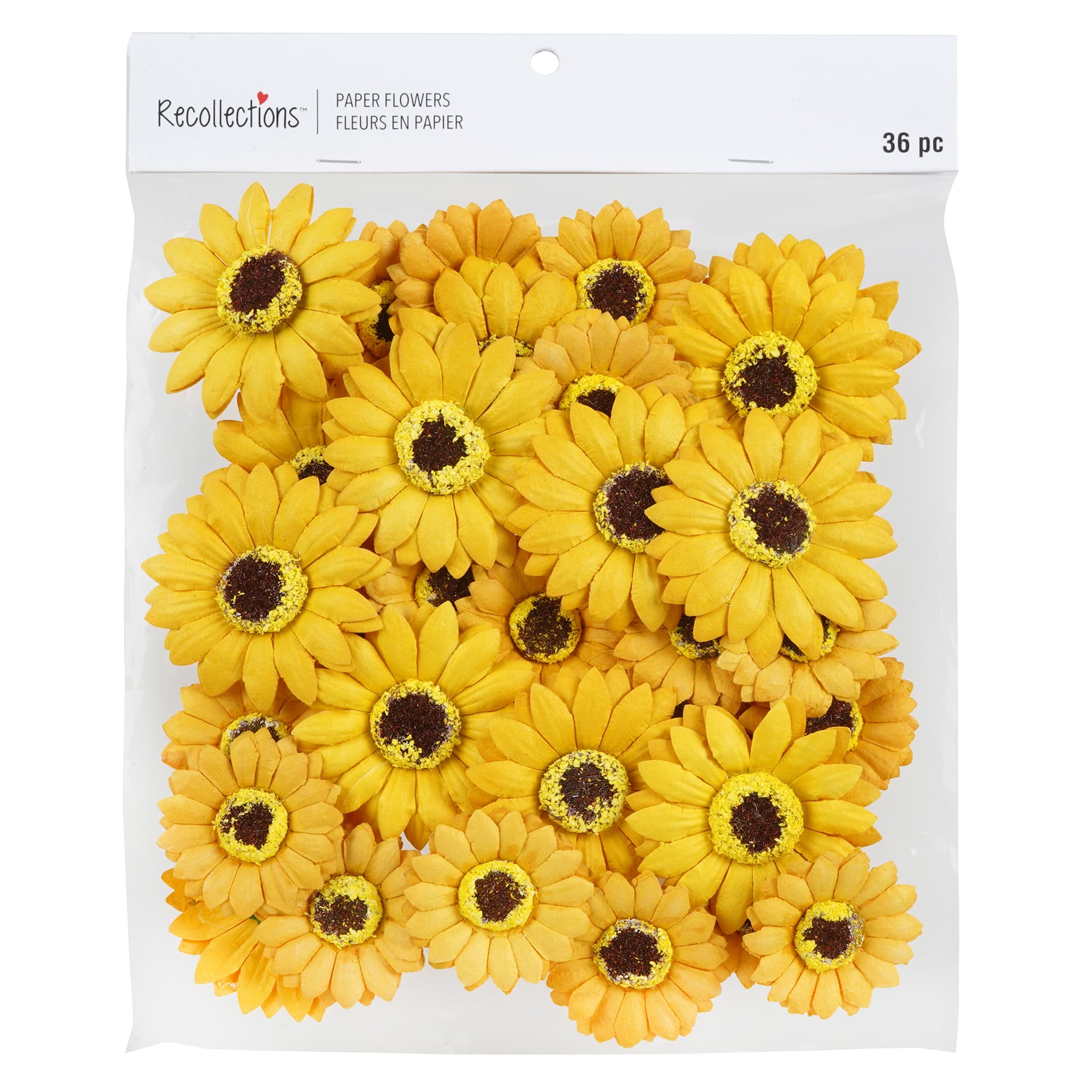 Yellow Sunflower Paper Flowers by Recollections™, 36ct.