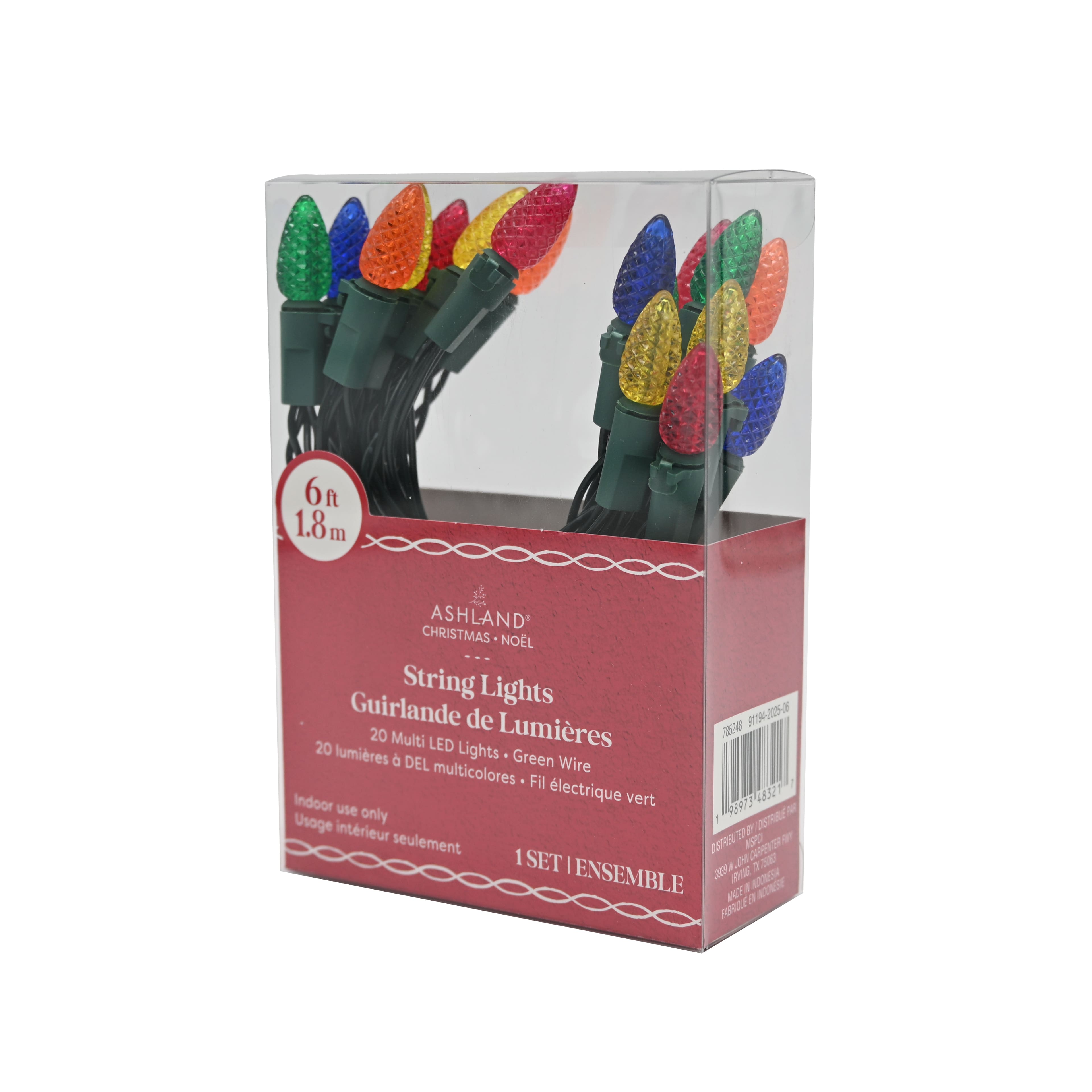 20ct. Multicolor LED Vintage-Style String Lights on Green Wire by Ashland&#xAE;