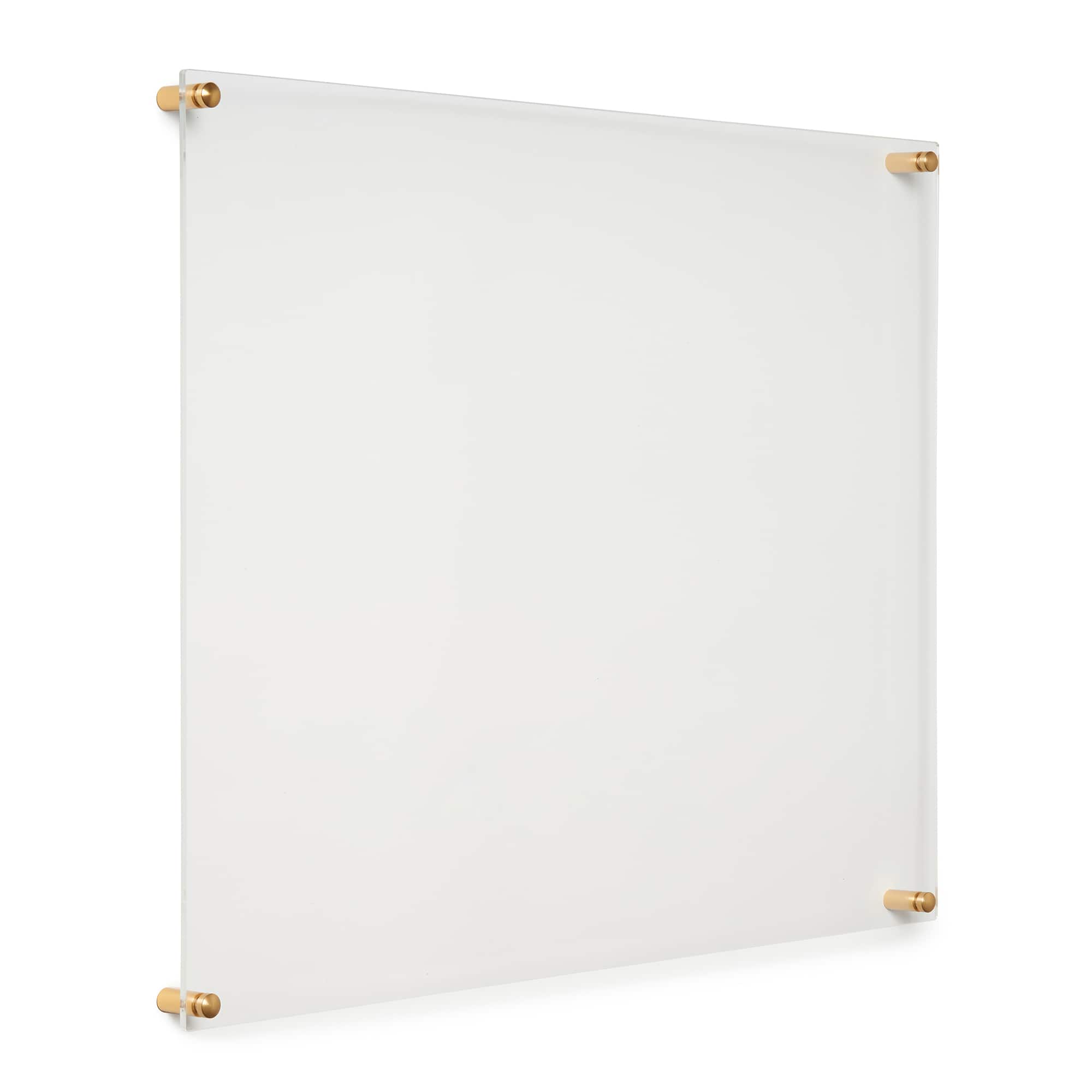 Cool Modern Frames Clear Acrylic Float Frame with Gold Hardware
