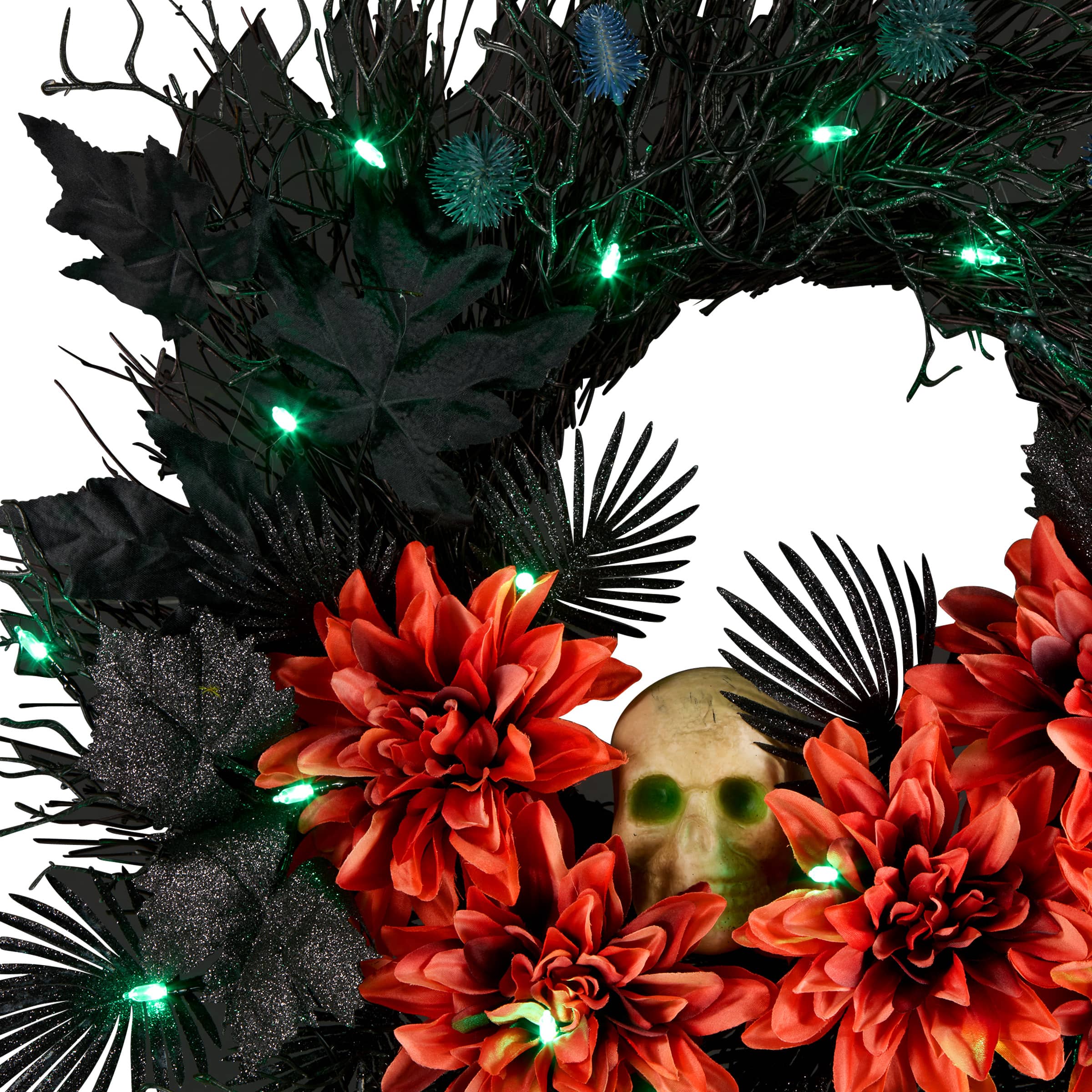 24" Boo-tiful Halloween Skill Pre-Lit LED Wreath