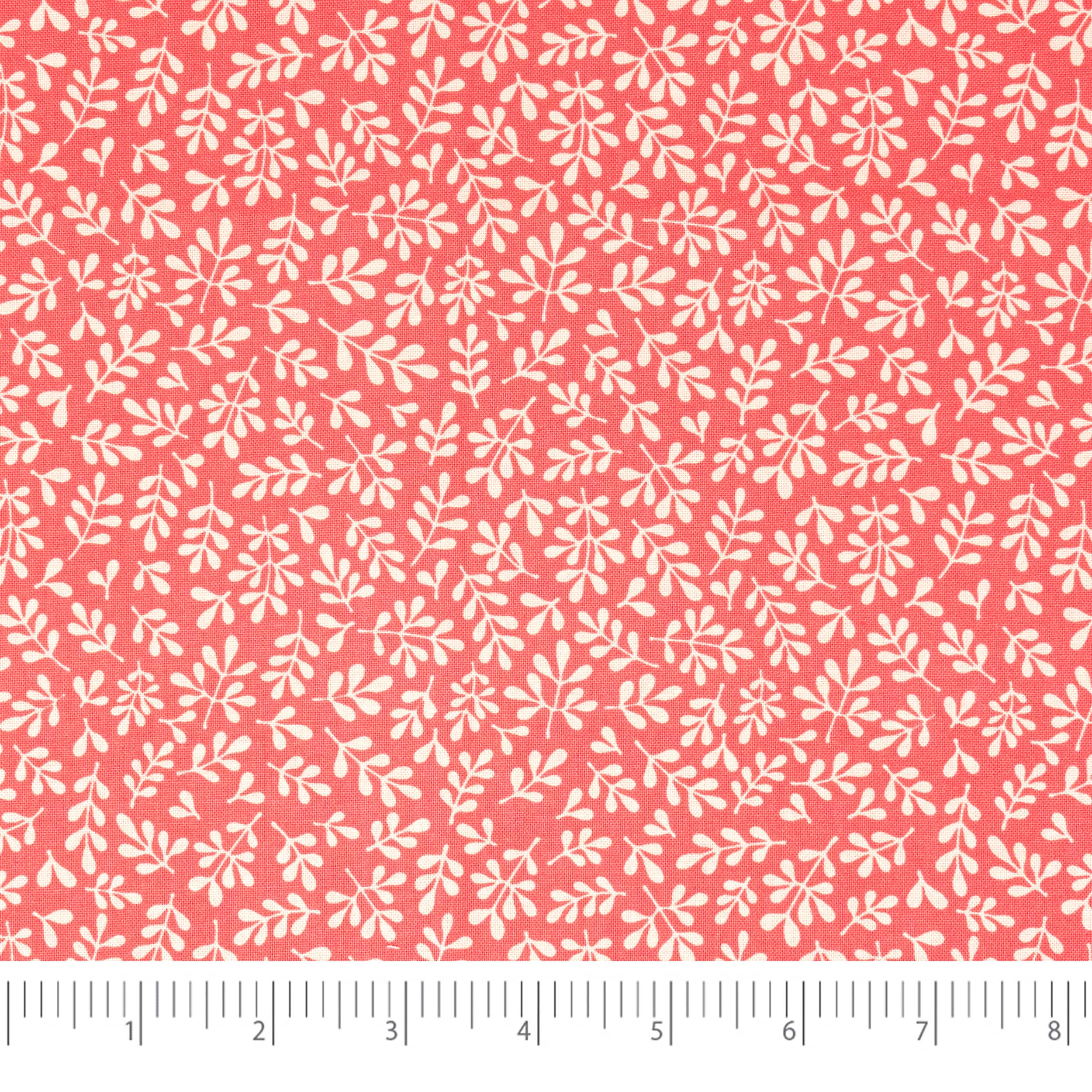 SINGER Pink Leaves Cotton Fabric