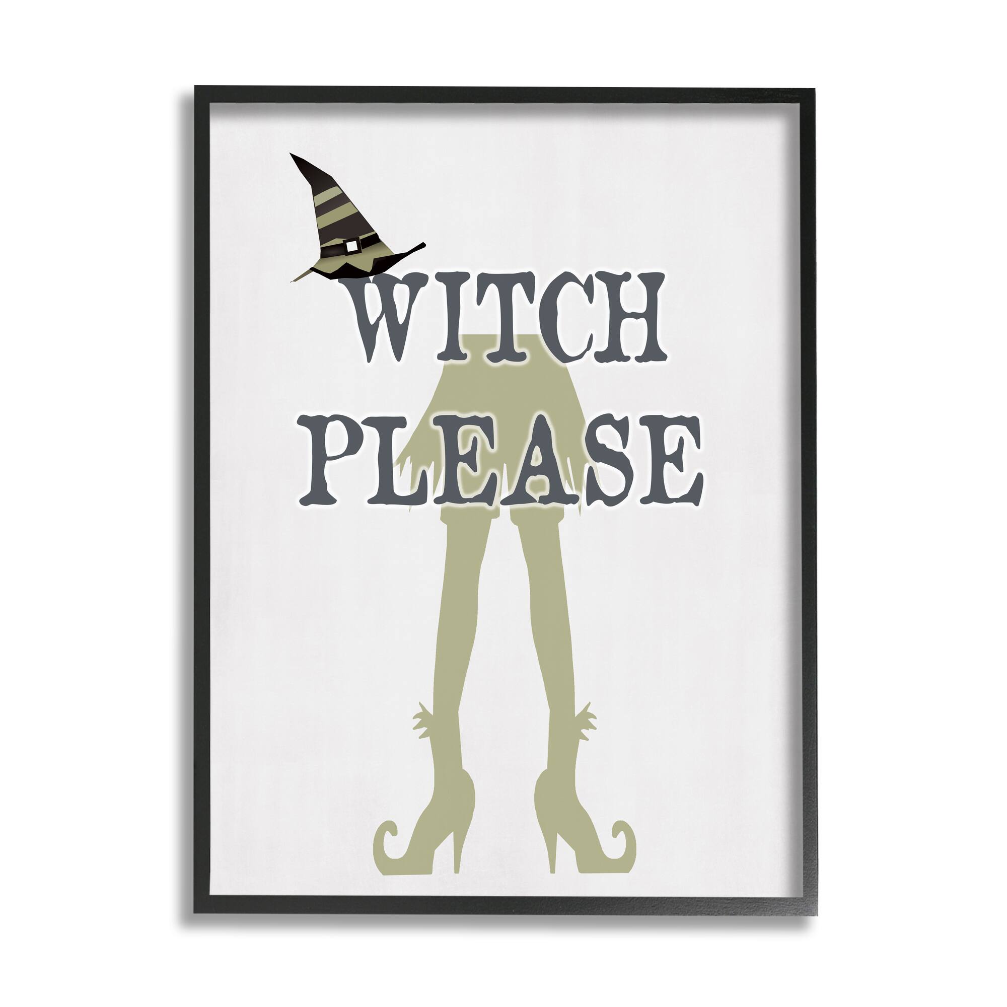 Stupell Industries Witch Please Funny Phrase Framed Giclee Art