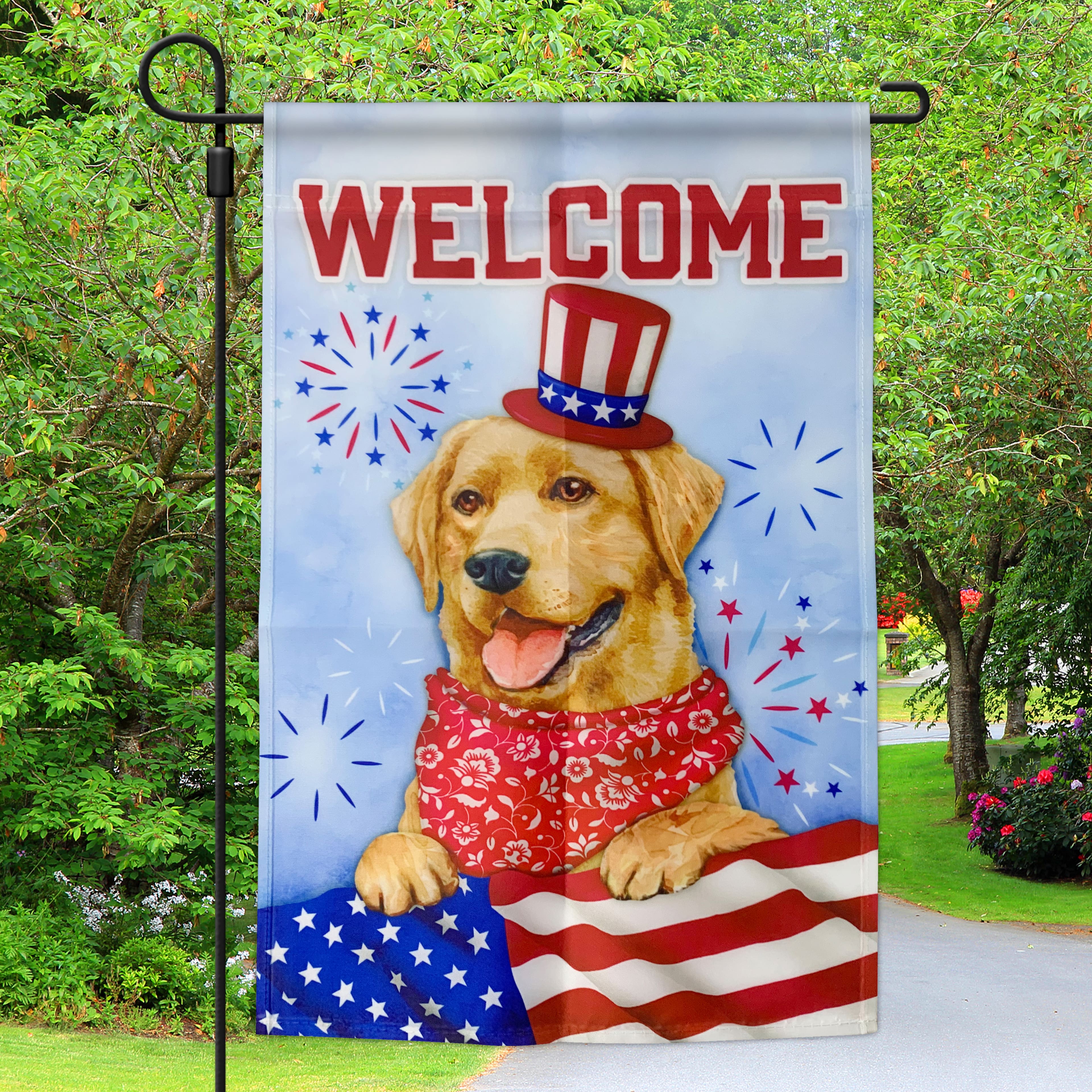 Patriotic Dog Garden Flag by Celebrate It&#x2122;