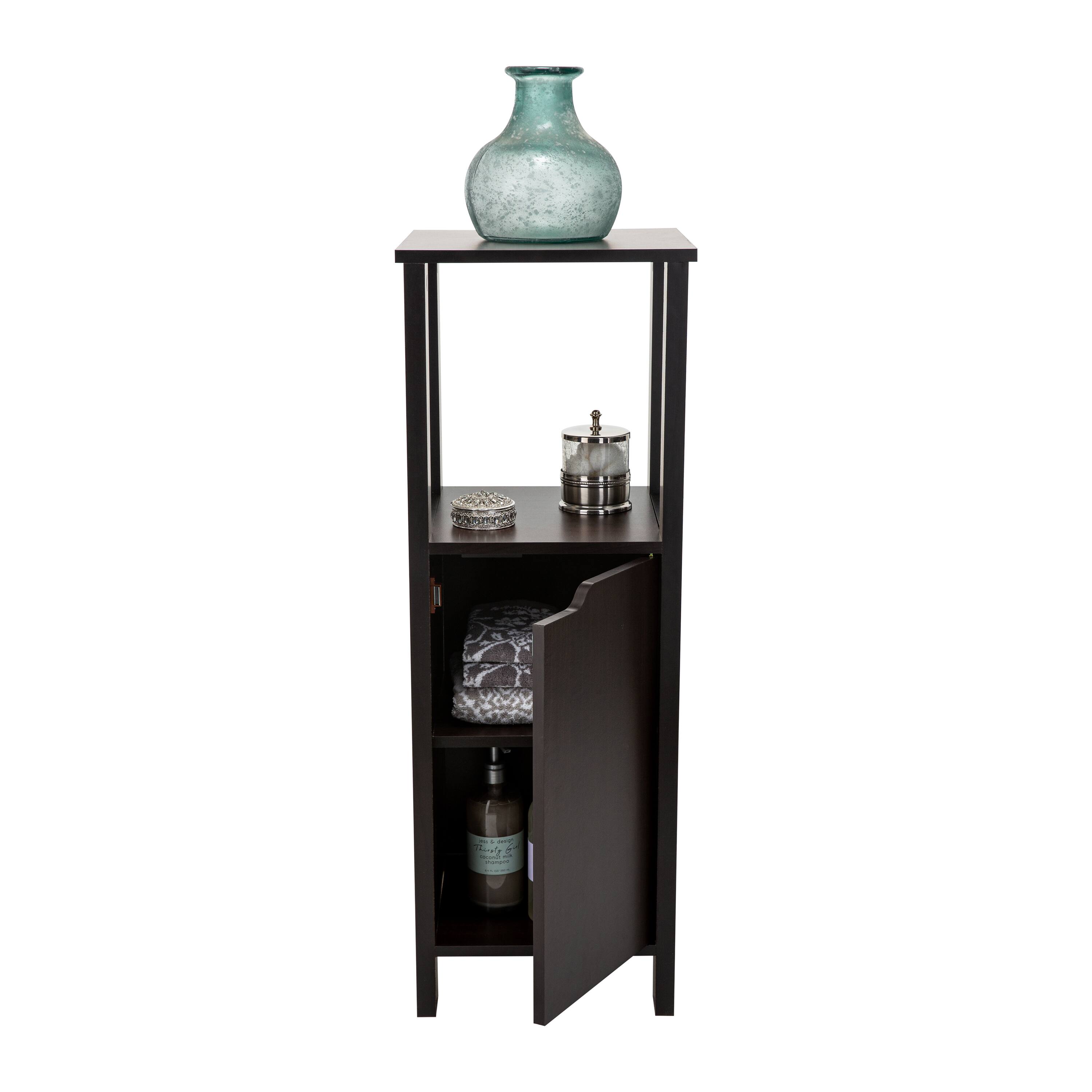 Organize It All 40" Espresso 3-Shelf Ambassador Floor Cabinet