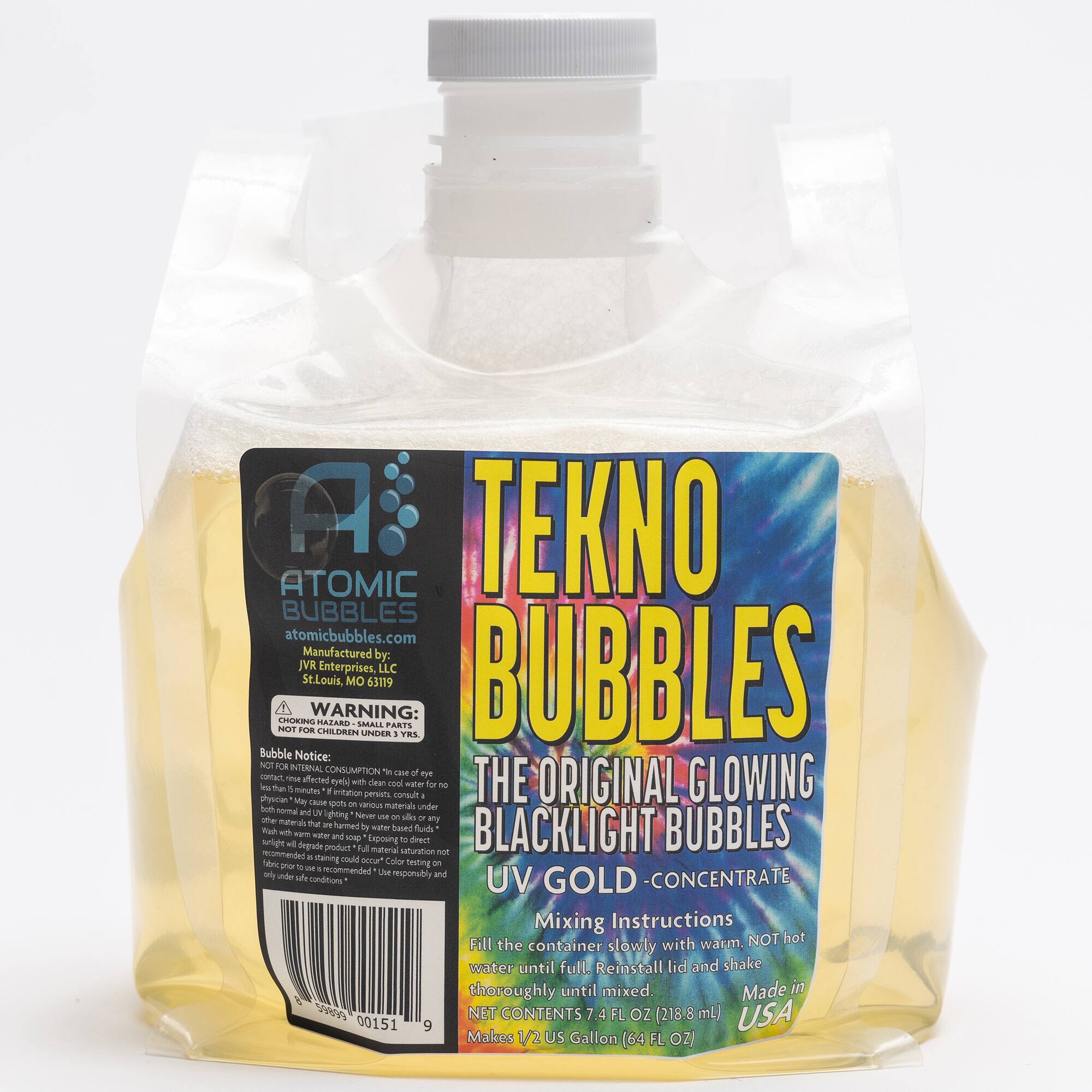 Atomic Bubbles 64oz. Gold Tekno Bubbles Smart Pouch Refill