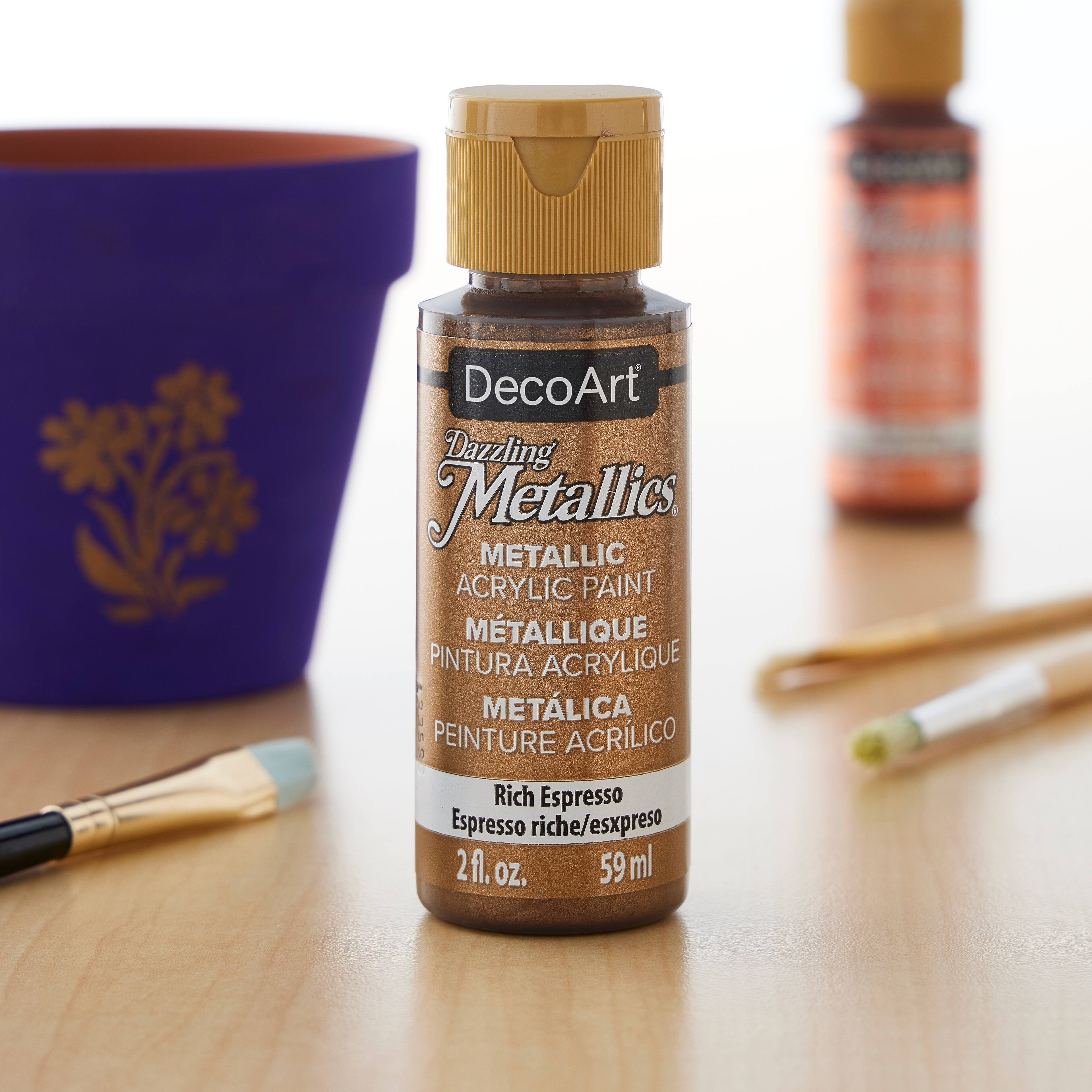 DecoArt Dazzling Metallics 2-Ounce Emperor's Gold Acrylic Paint (2 PACK)