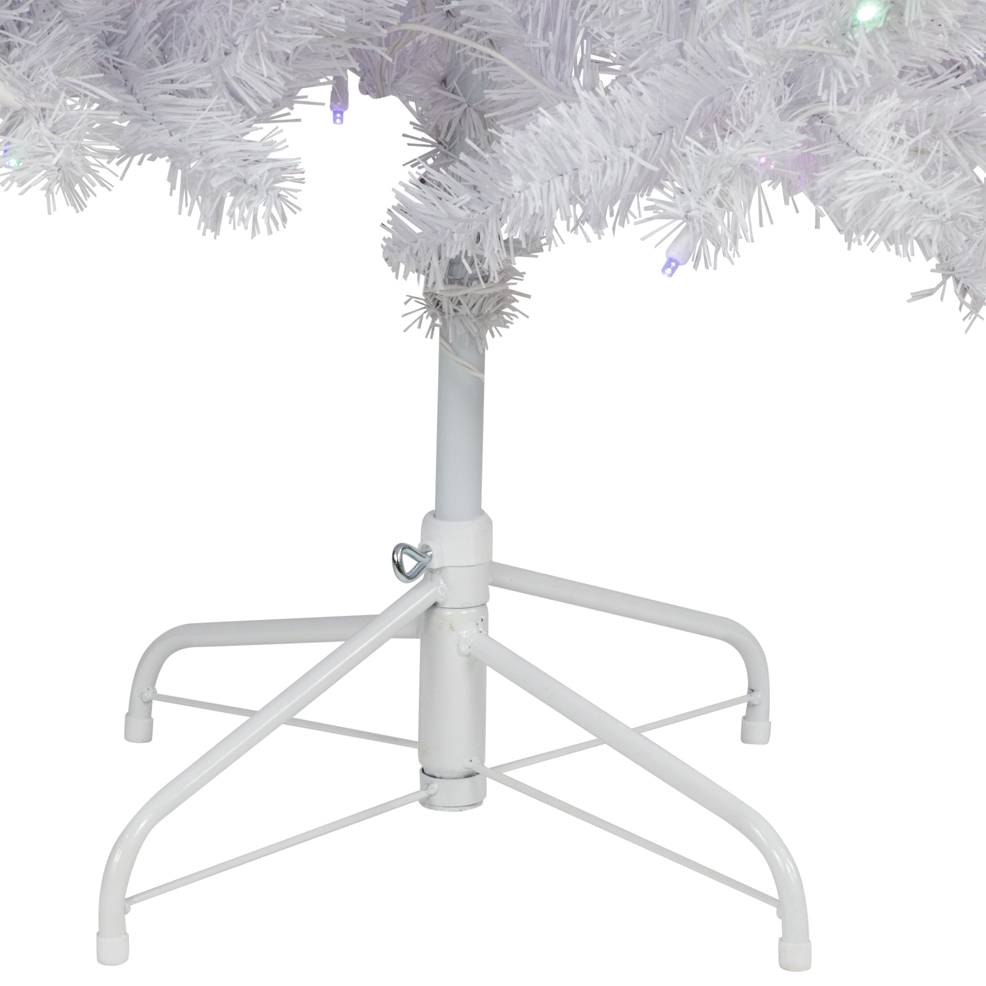 7.5ft. Pre-Lit White Winston Pine Pencil Artificial Christmas Tree, Multi LED Lights