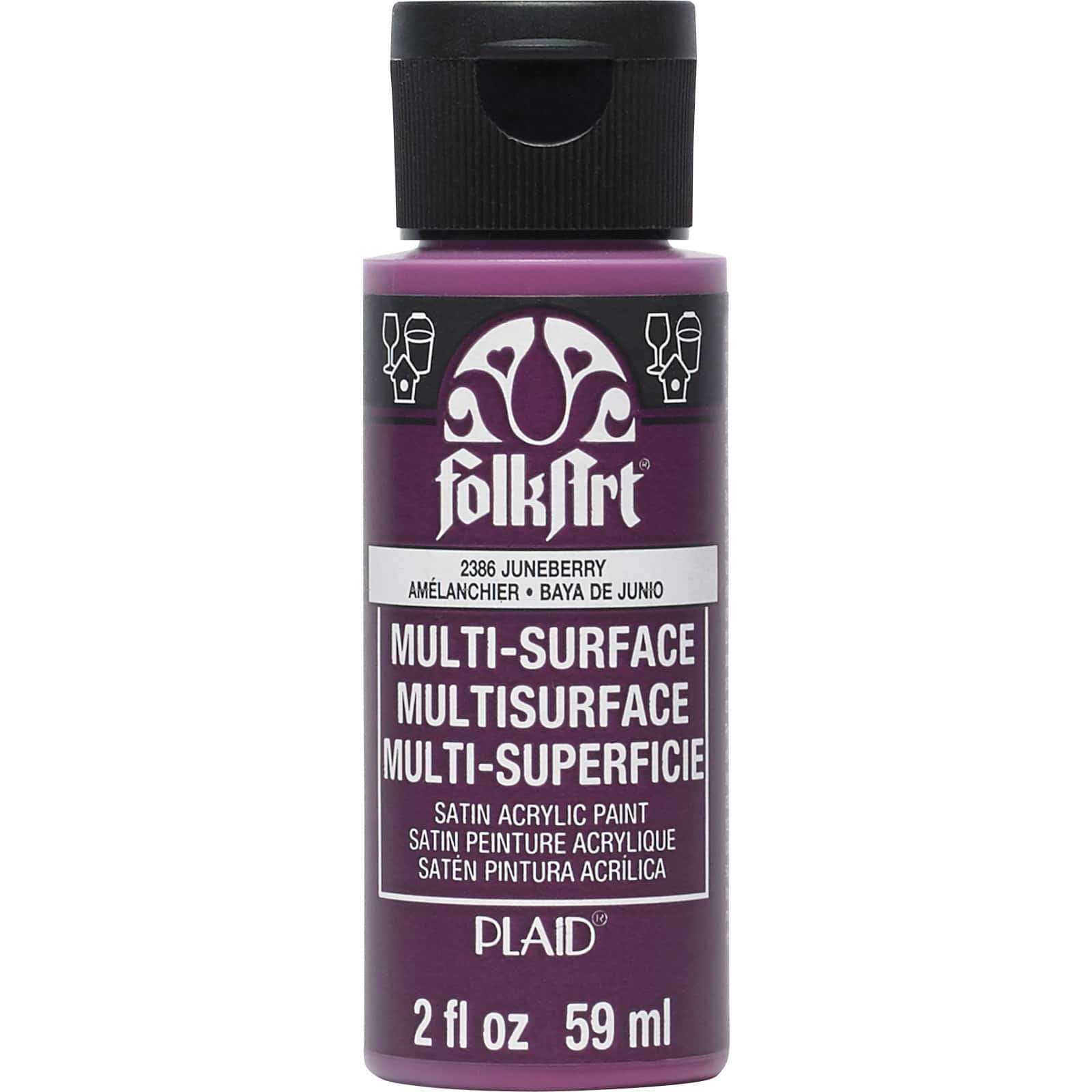 12 Pack: FolkArt® Multi-Surface Satin Acrylic Paint, 2oz.