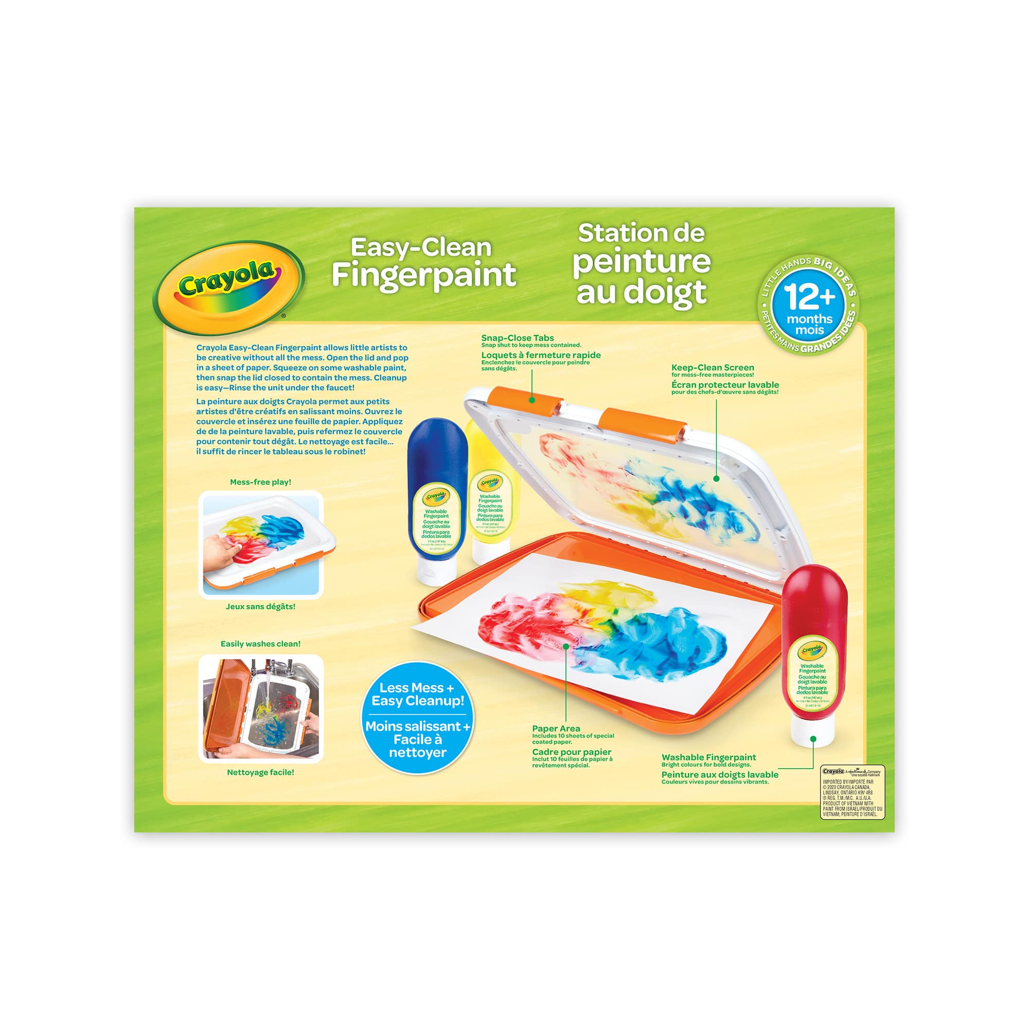 Crayola® Easy-Clean Fingerpaint Set