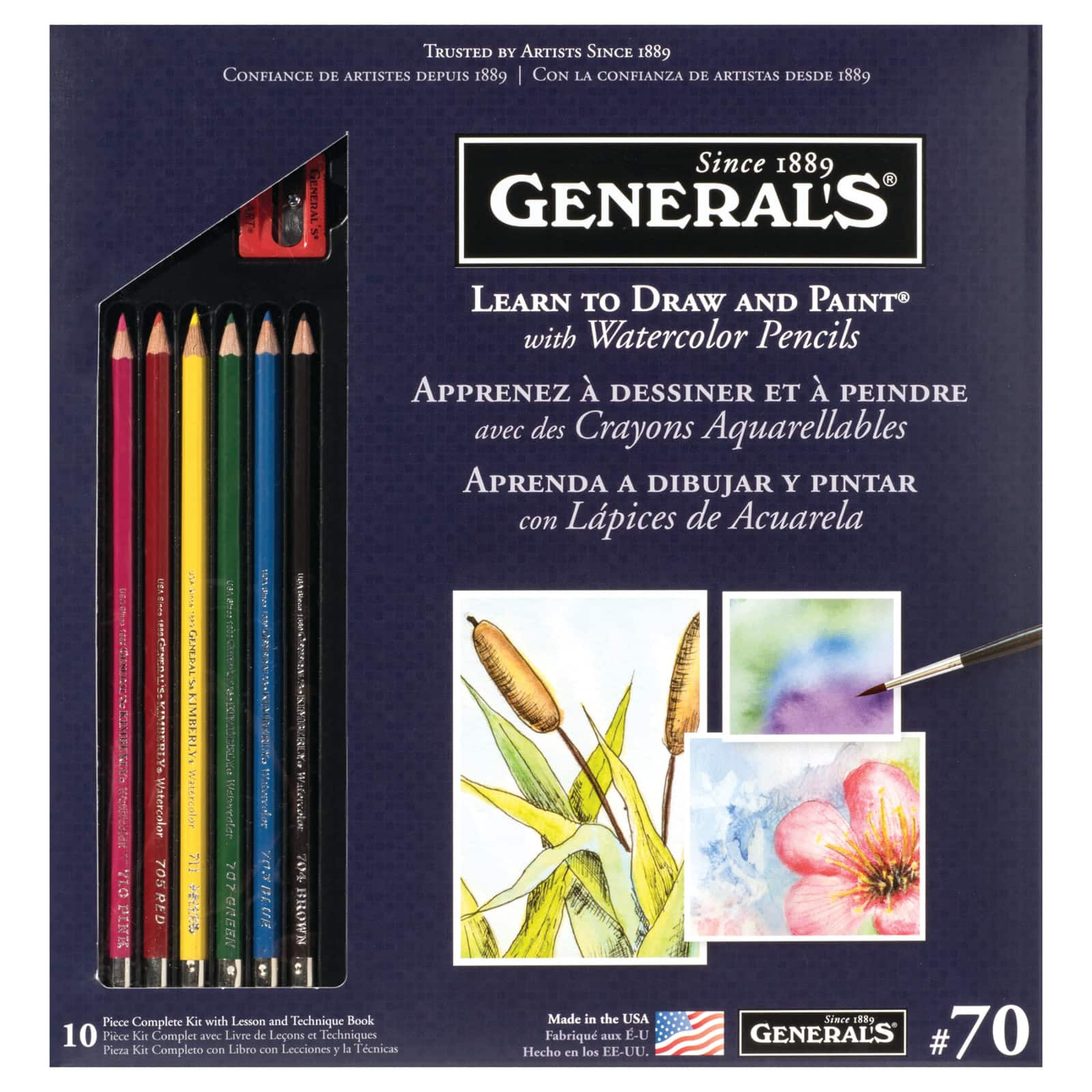 General&#x27;s&#xAE; No. 70 Learn to Draw and Paint&#xAE; with Watercolor Pencils Set