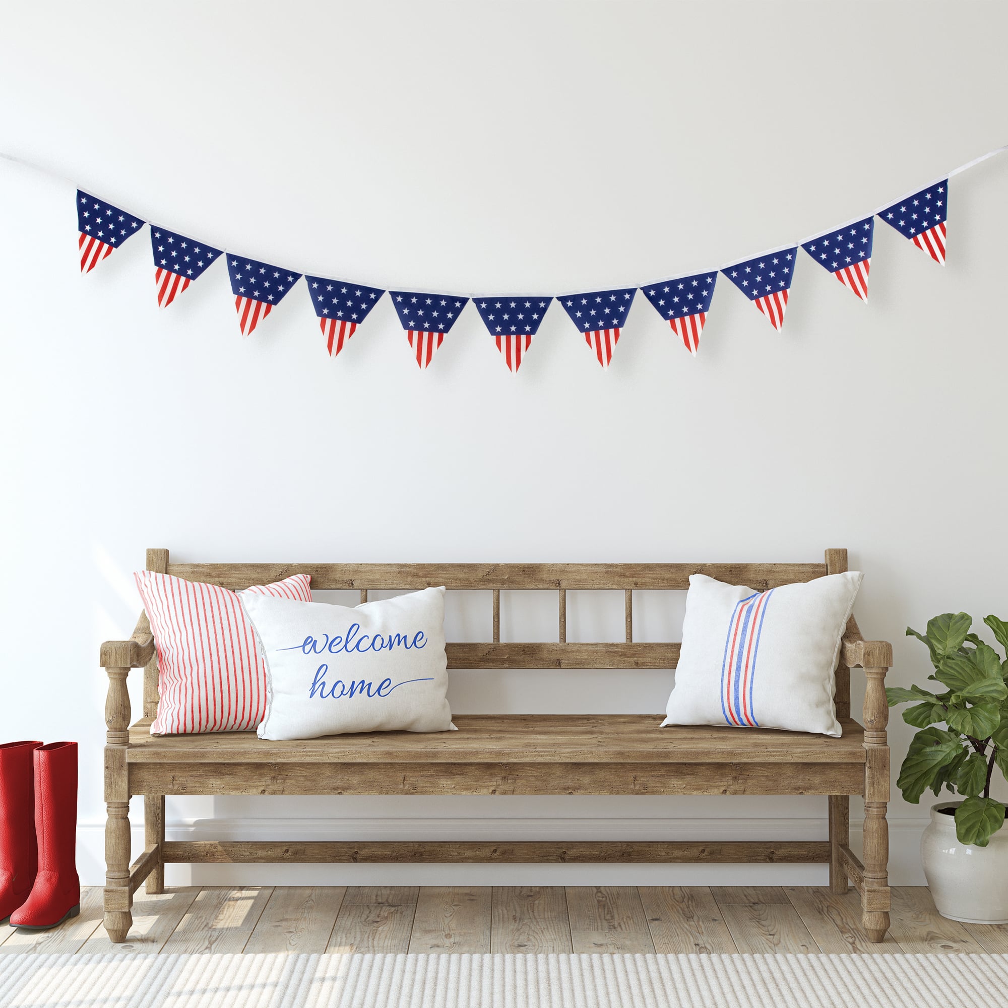 9.75ft. Pennant USA Flag Hanging Wall Banner