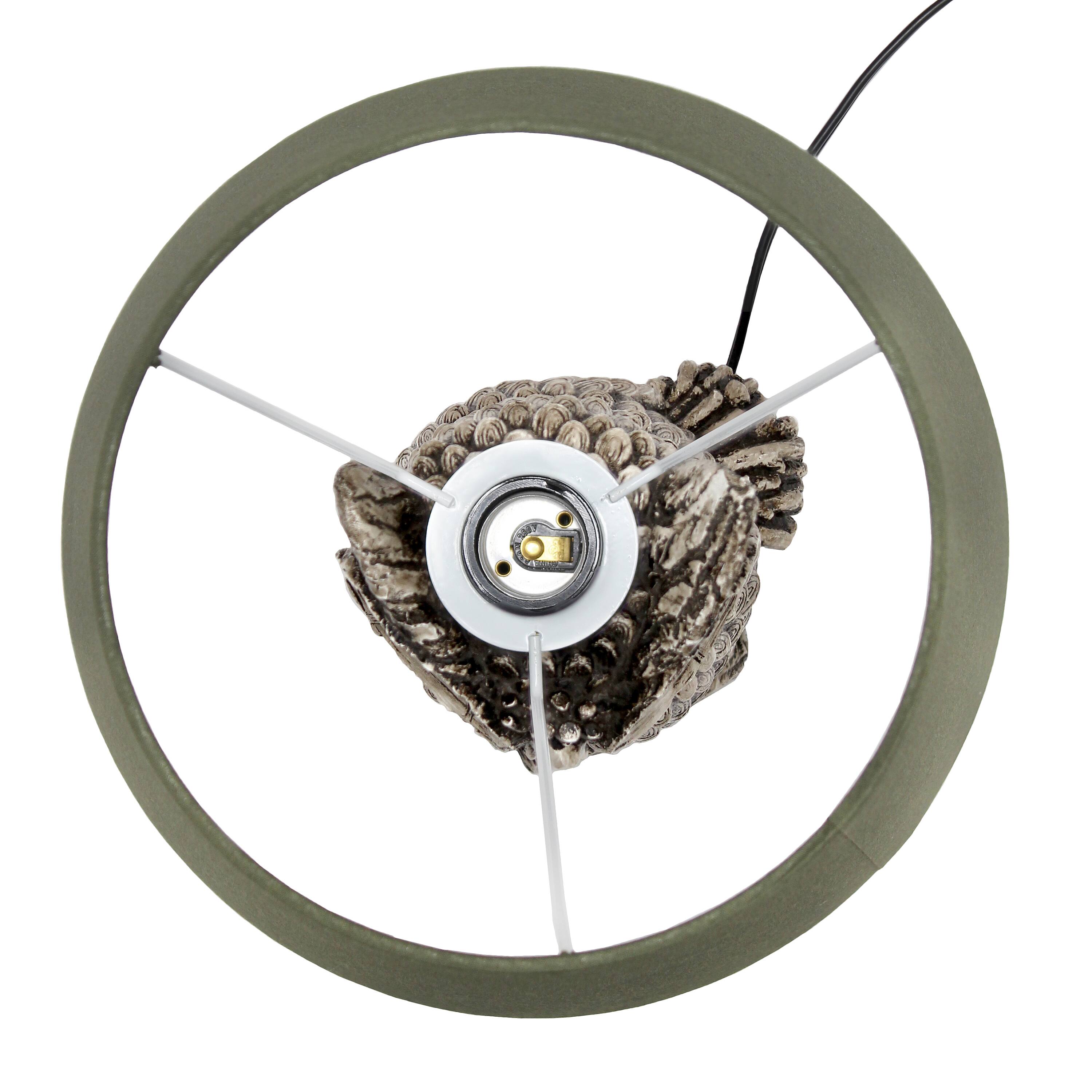 Simple Designs&#x2122; 20&#x22; Brown and White Owl Table Lamp with Shade