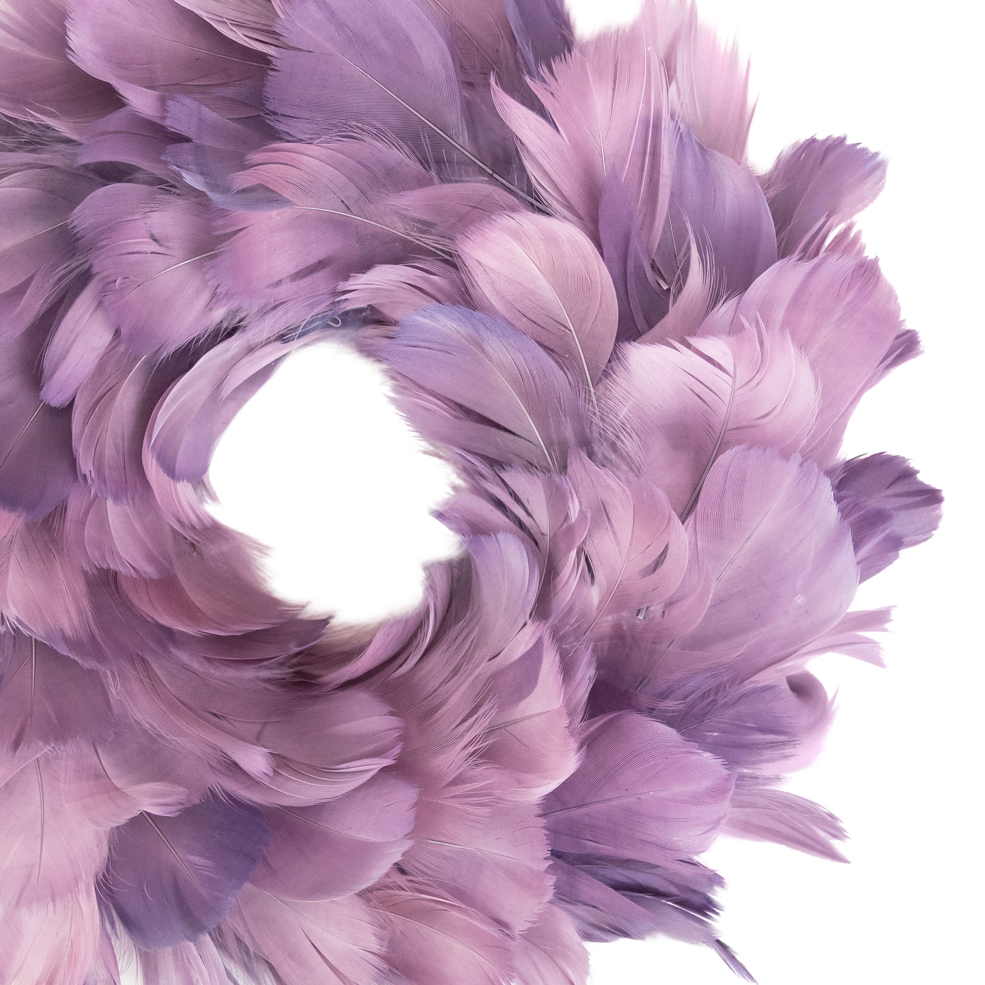 10" Layered Purple Feather Christmas Wreath